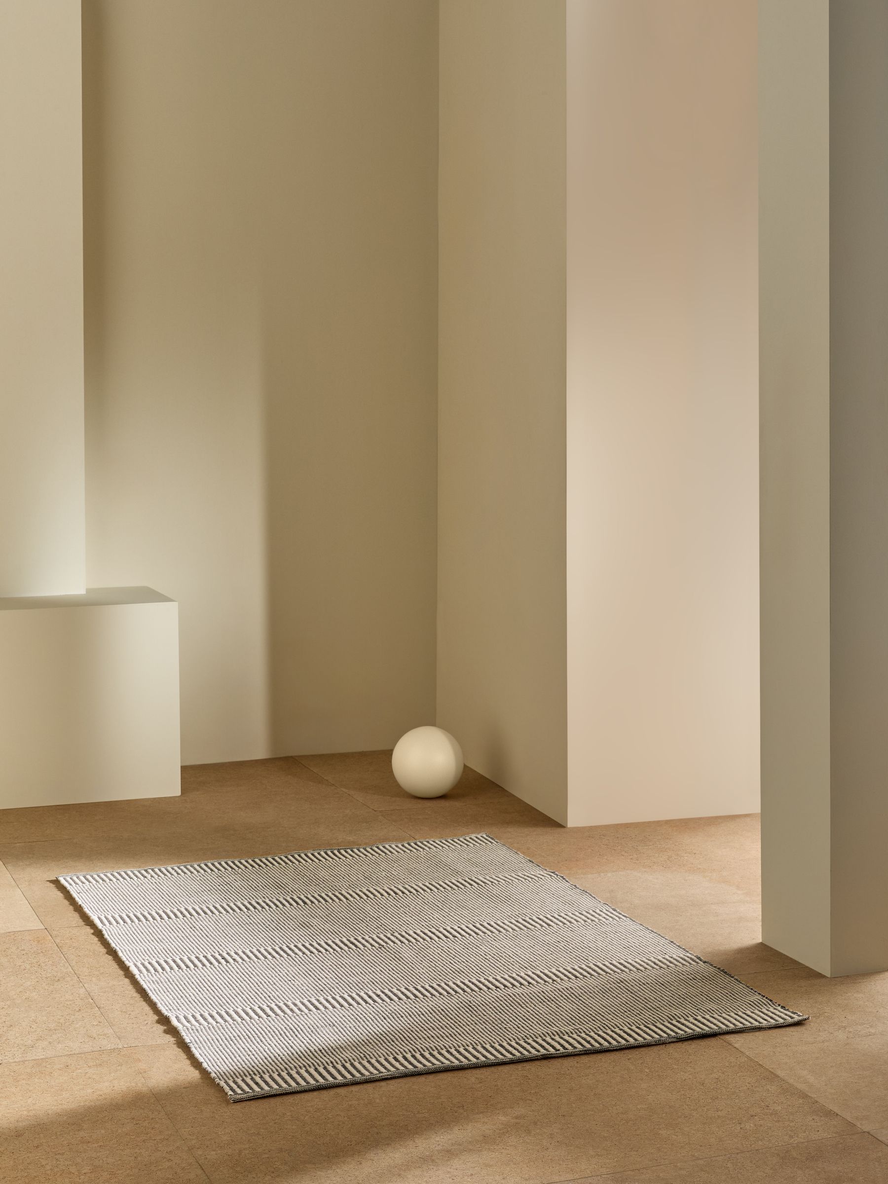 Atwell Woven Wool Rich Rug in Grey/Blue - Image 2 of 5