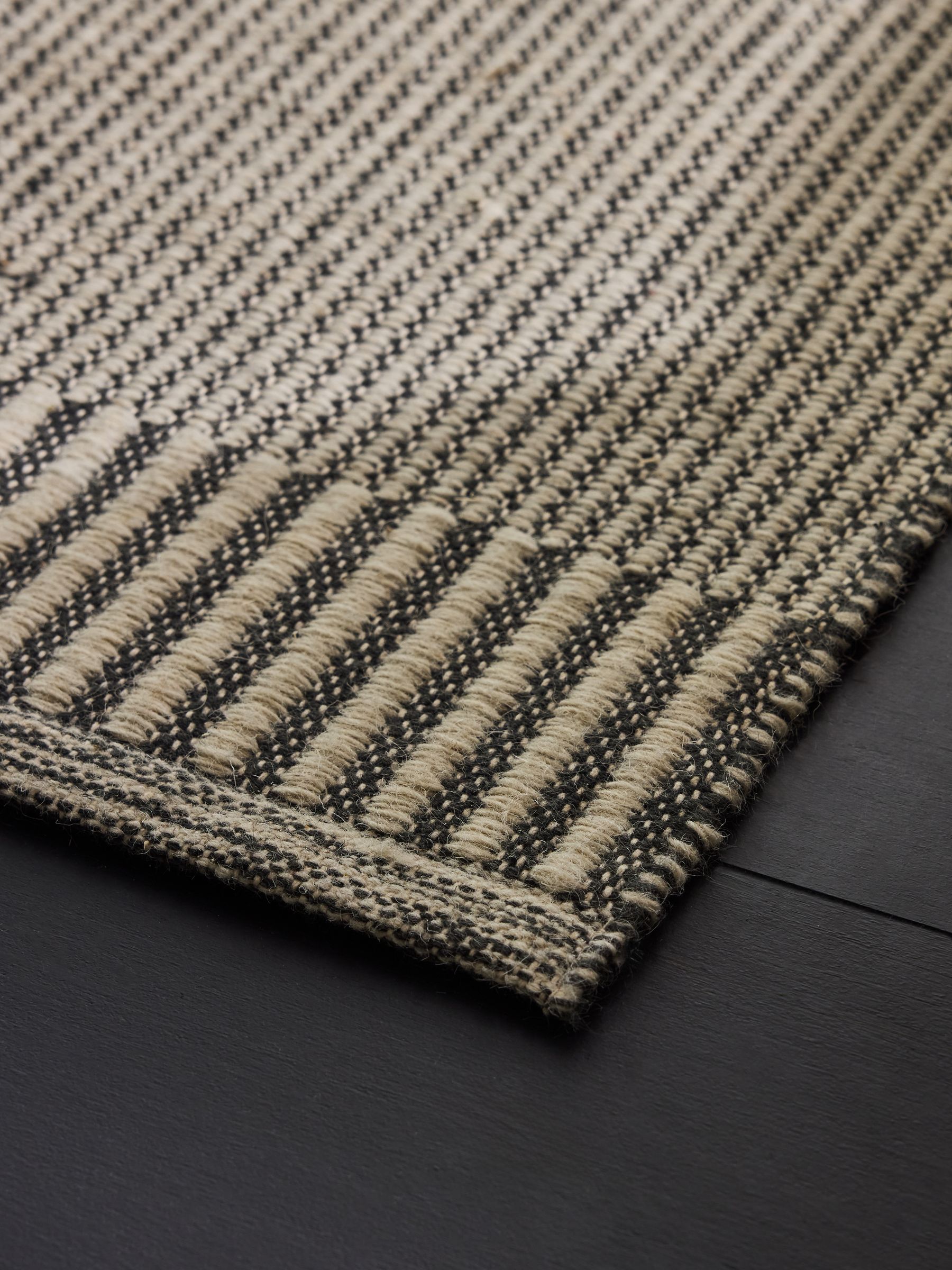 Atwell Woven Wool Rich Rug in Grey/Blue - Image 3 of 5