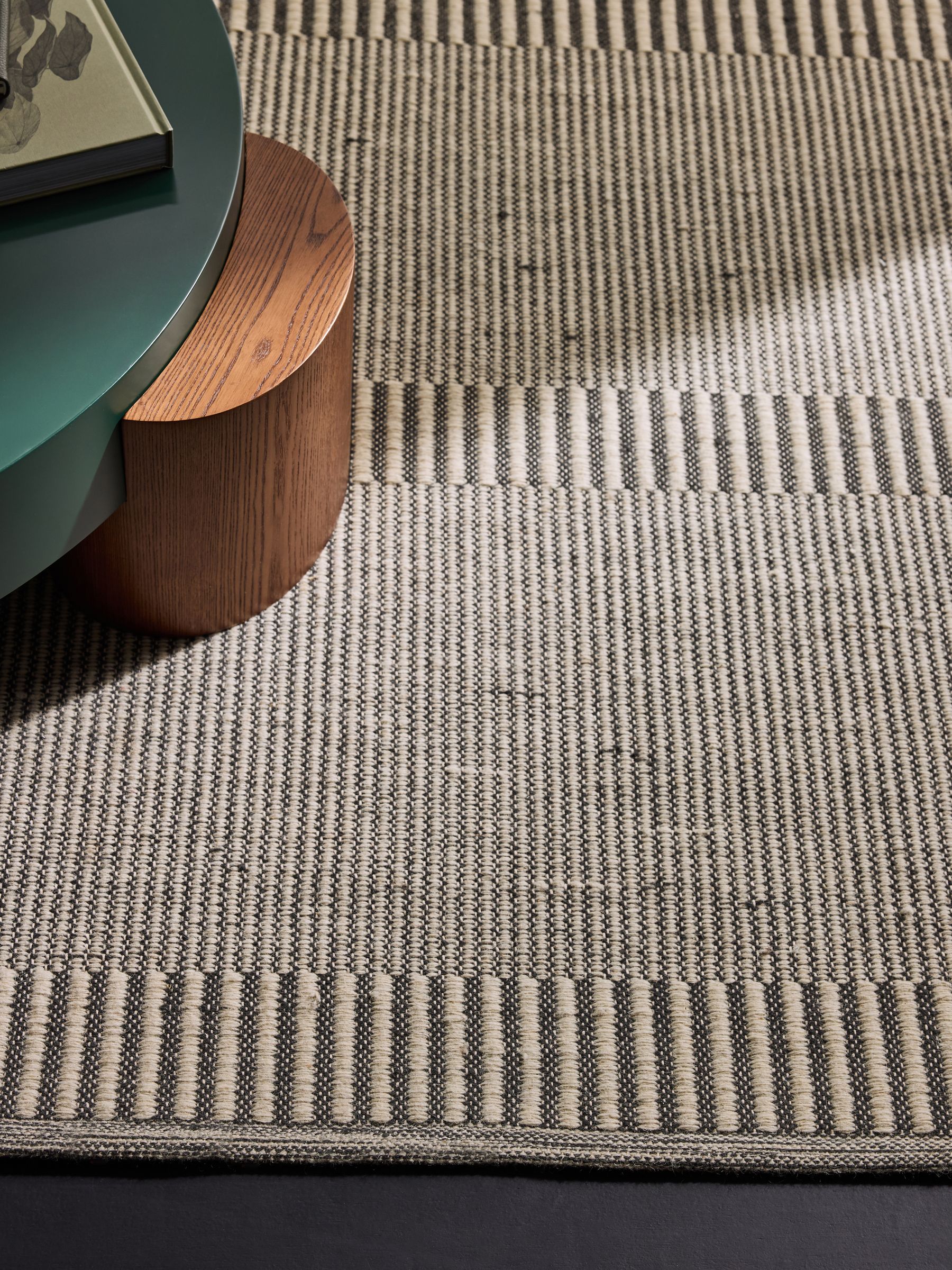 Atwell Woven Wool Rich Rug in Grey/Blue - Image 4 of 5