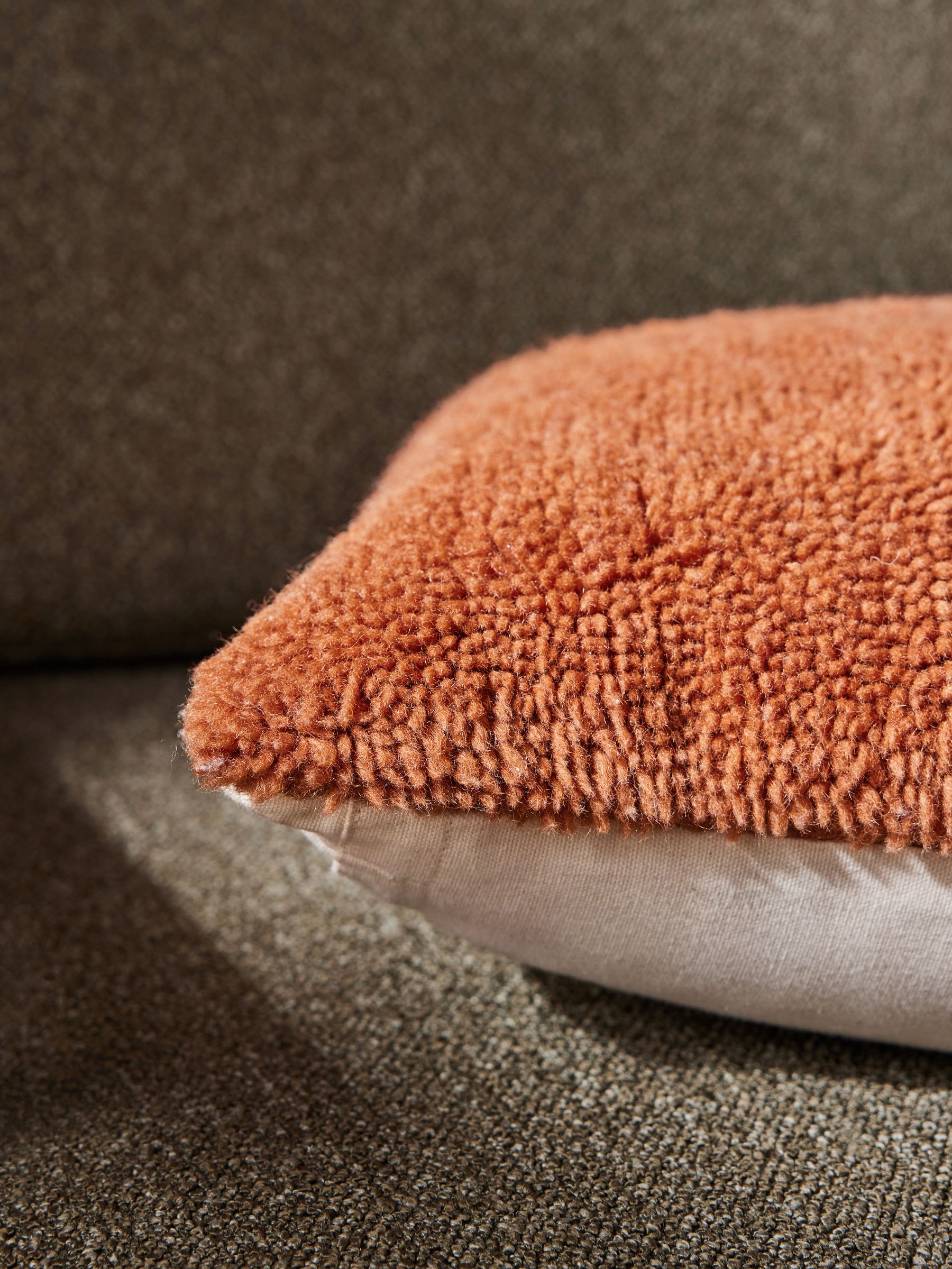 Lori Tufted Berber Cushion in Red - Image 4 of 4