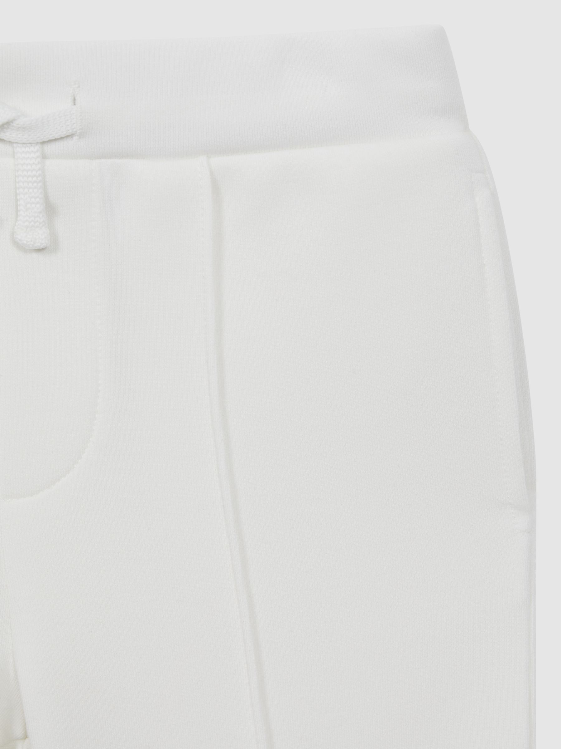 9-14 yrs Drawstring Jersey Joggers in White - Image 5 of 5