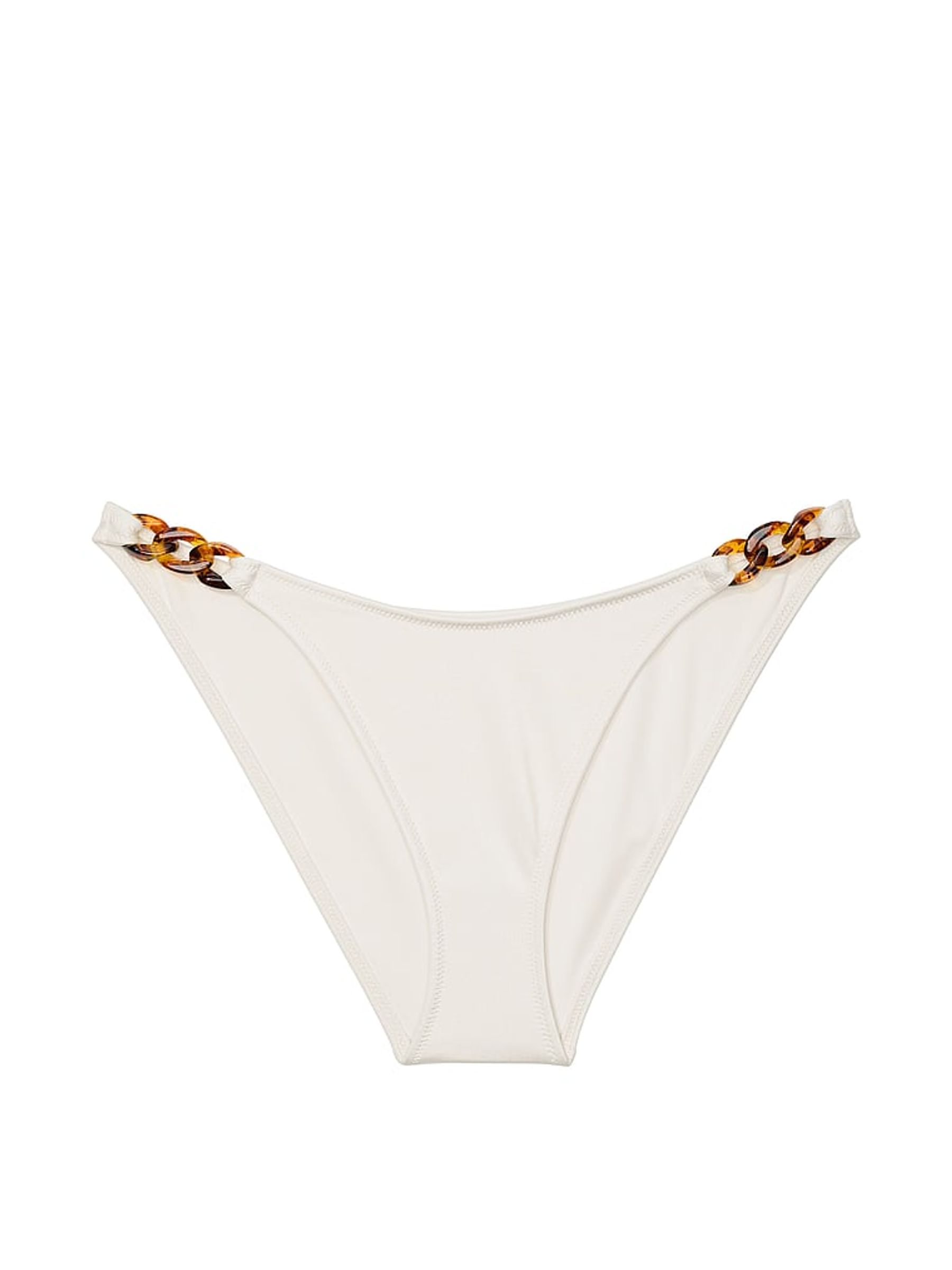 Coconut White Cheeky Swim Chain Bikini Bottom - Image 3 of 3