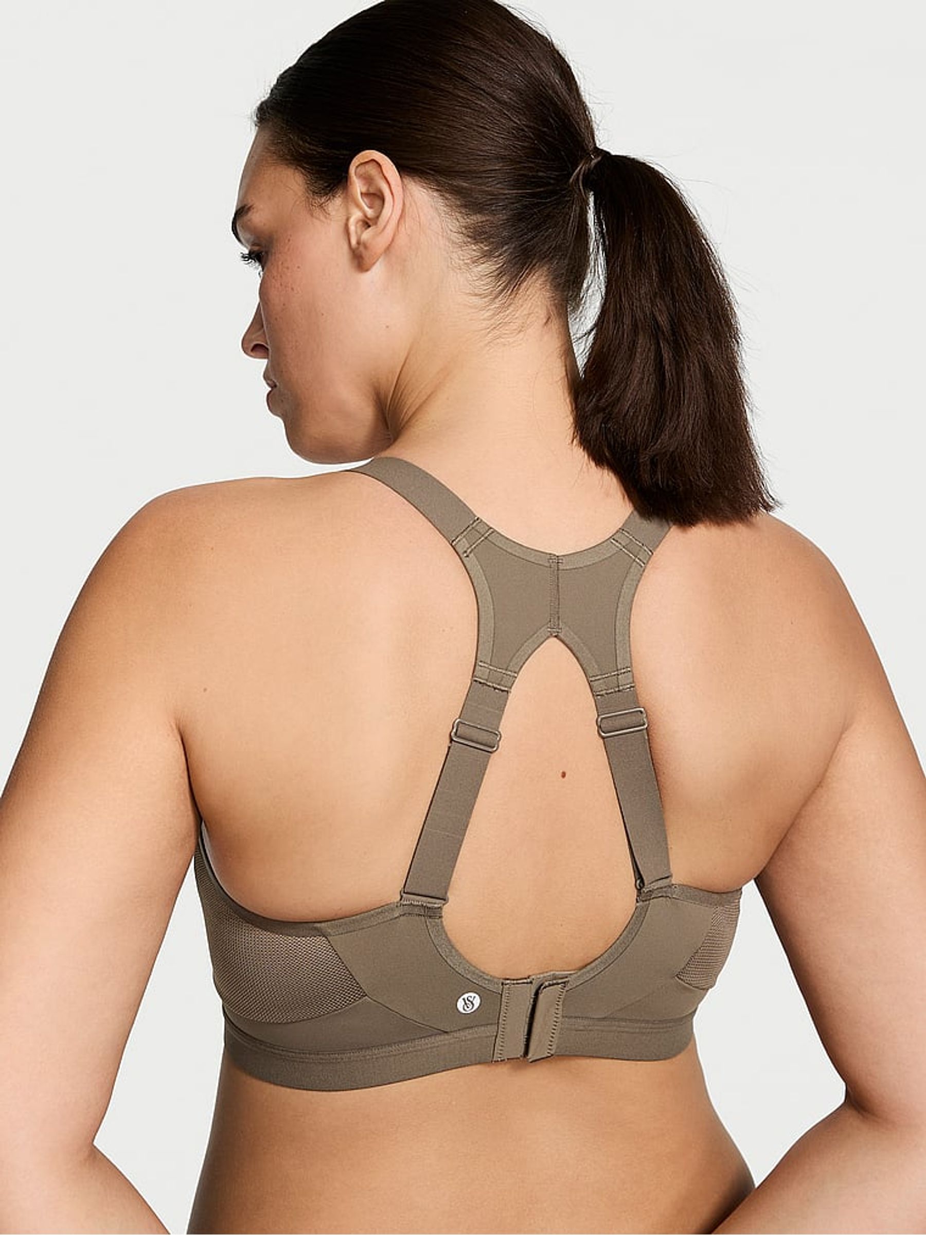 Terra Olive Green Incredible Plunge High Impact Sports Bra - Image 2 of 3