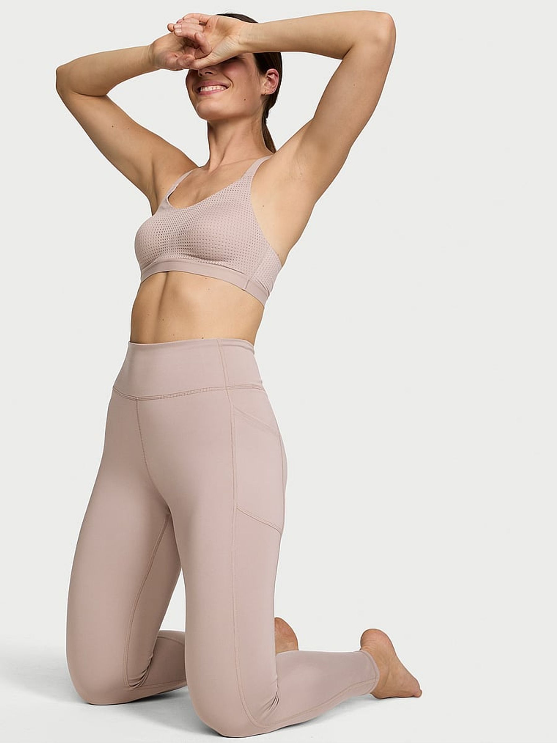 Candlelight Rose Nude Lightweight Mesh Medium Support Sports Bra - Image 3 of 4