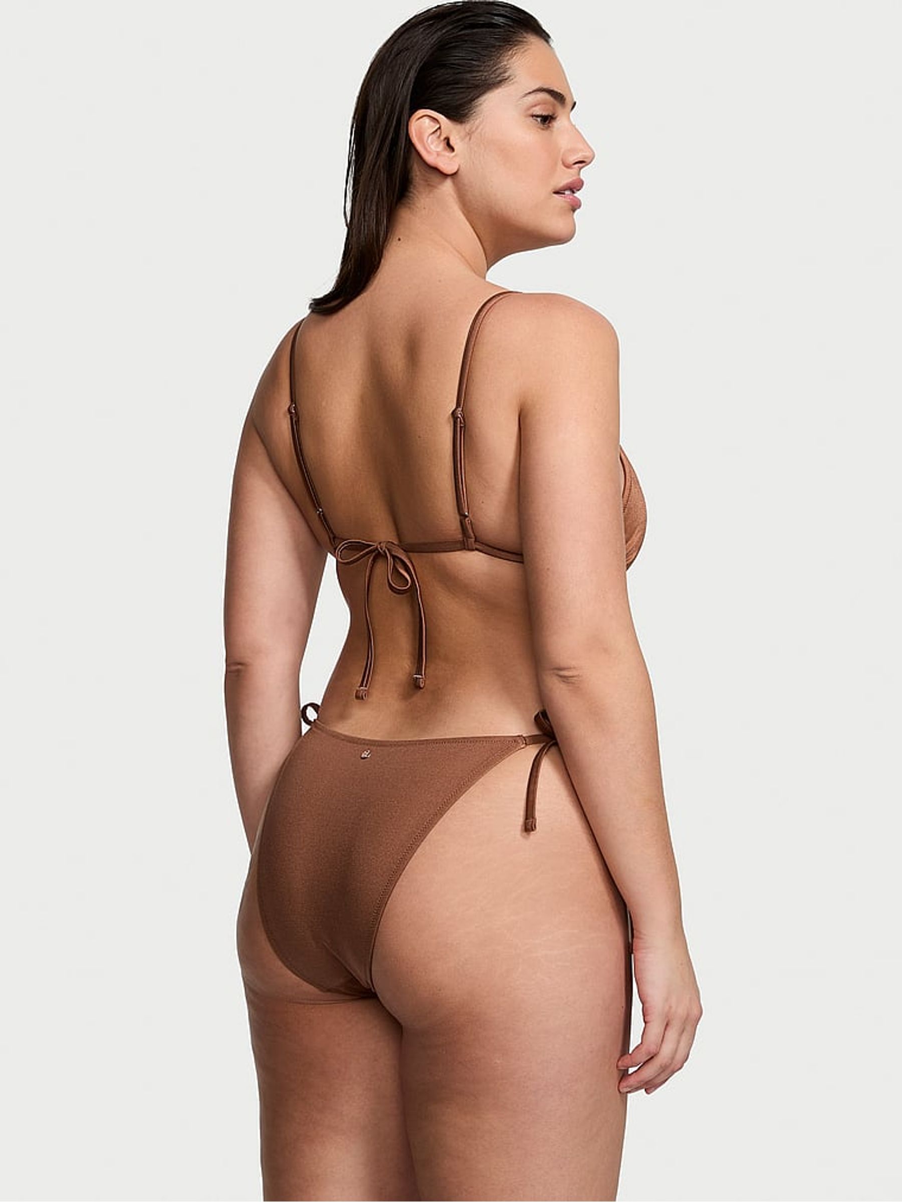 Caramel Brown Brazilian Swim Chain Bikini Bottom - Image 2 of 3