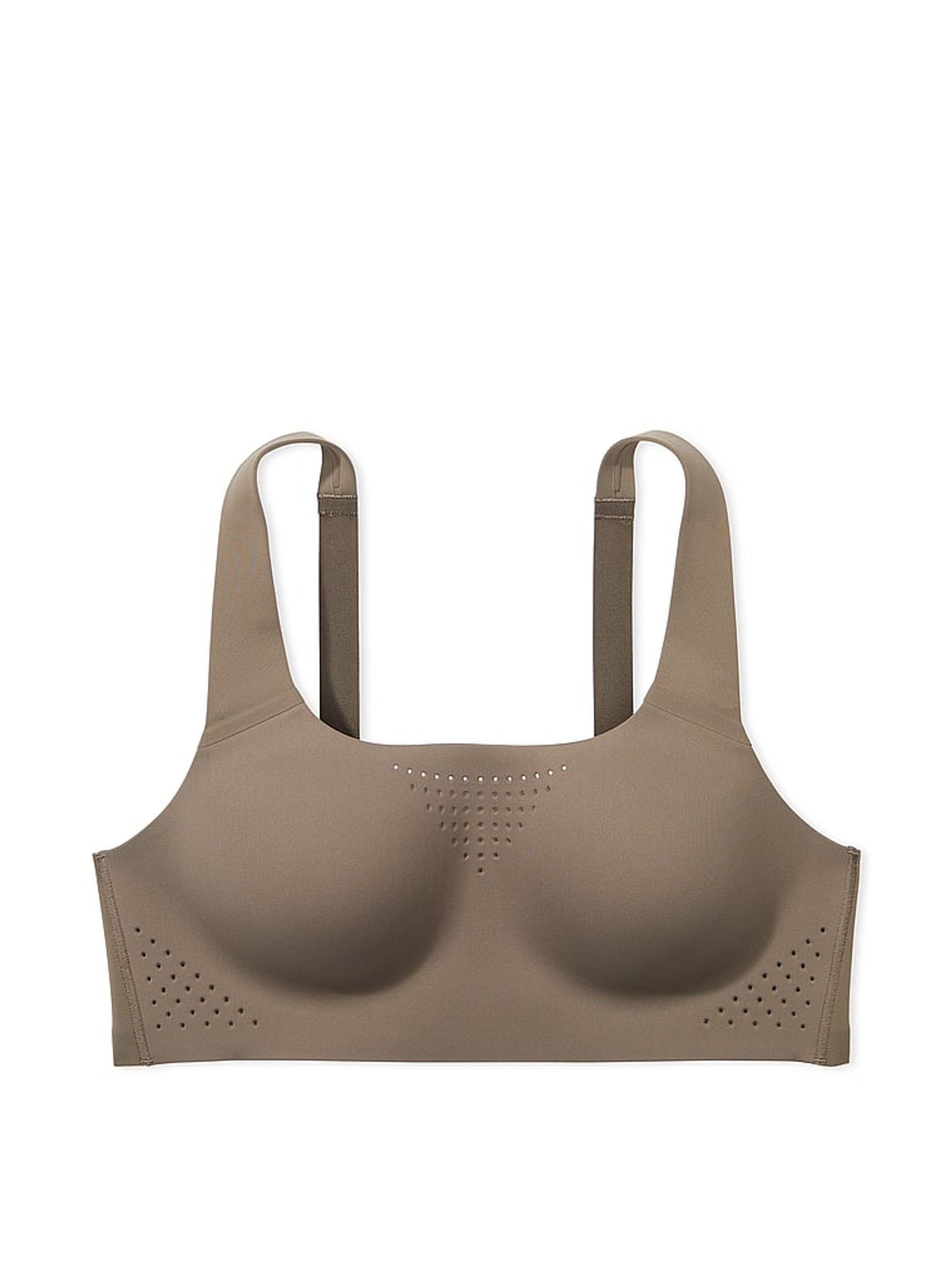Terra Olive Green Back Close Featherweight Max High Support Sports Bra - Image 3 of 4