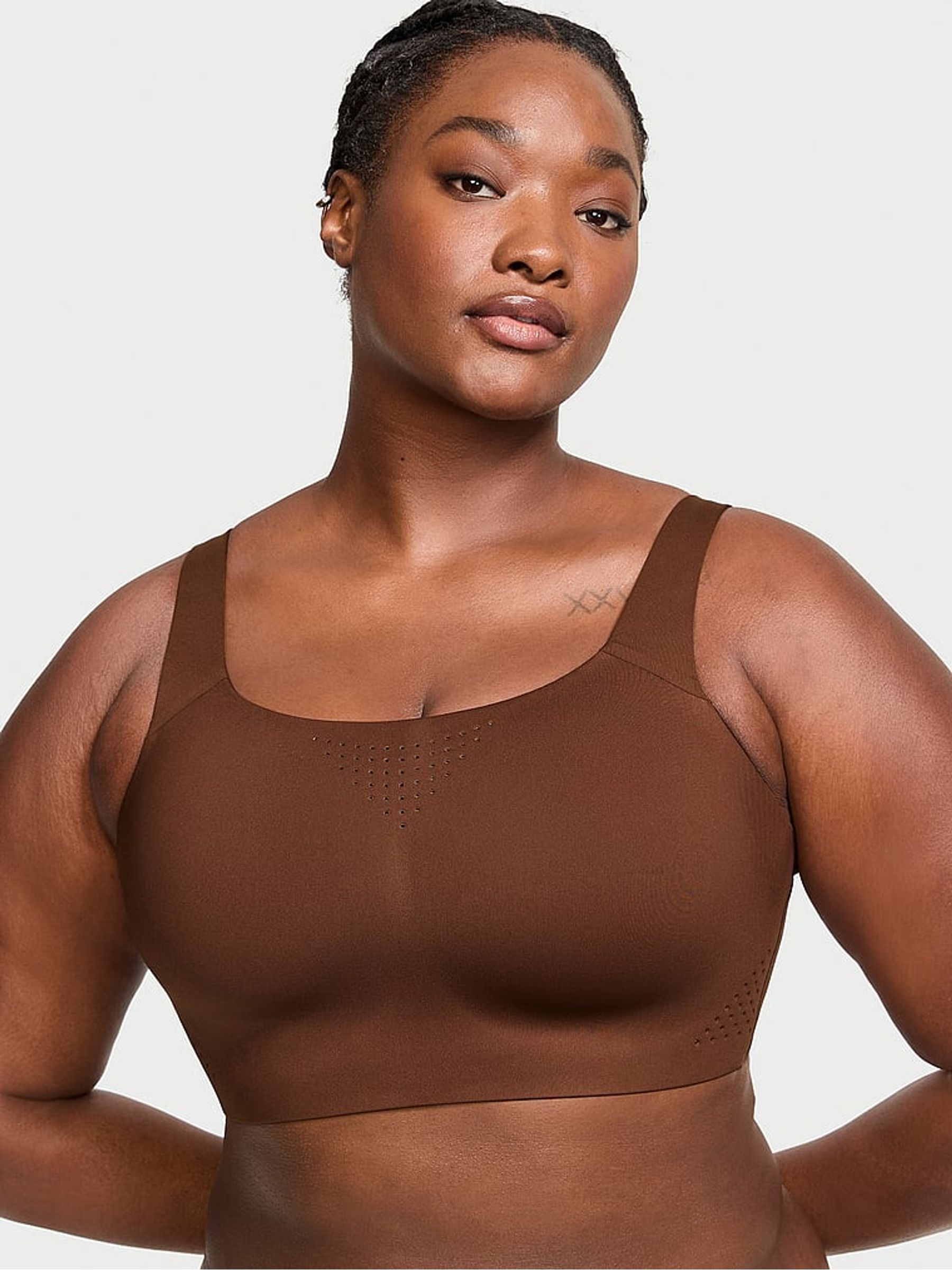 Ganache Nude Back Close Featherweight Max High Support Sports Bra - Image 1 of 4