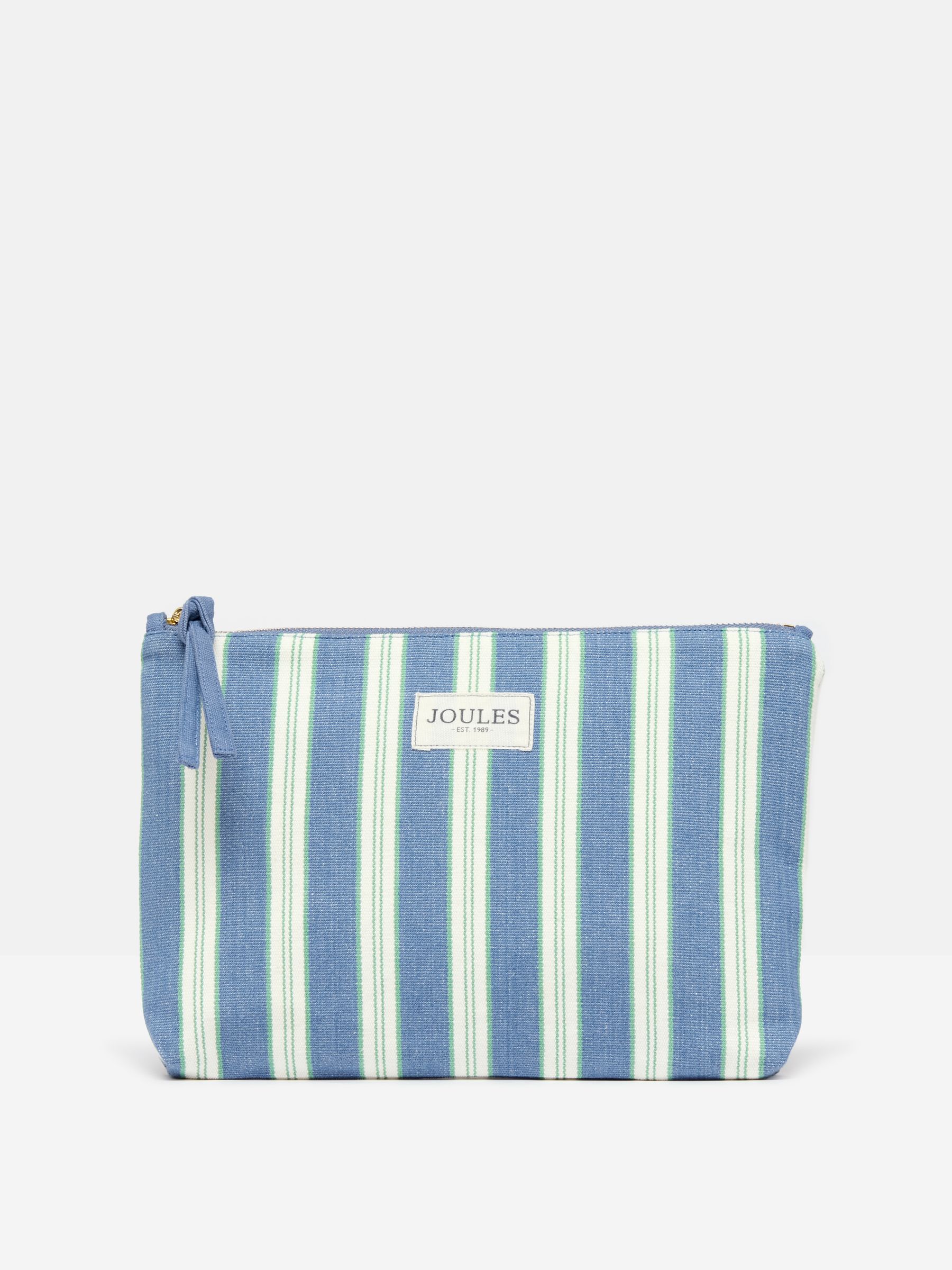 Carrywell Blue & White Striped Zip Pouch - Image 1 of 4