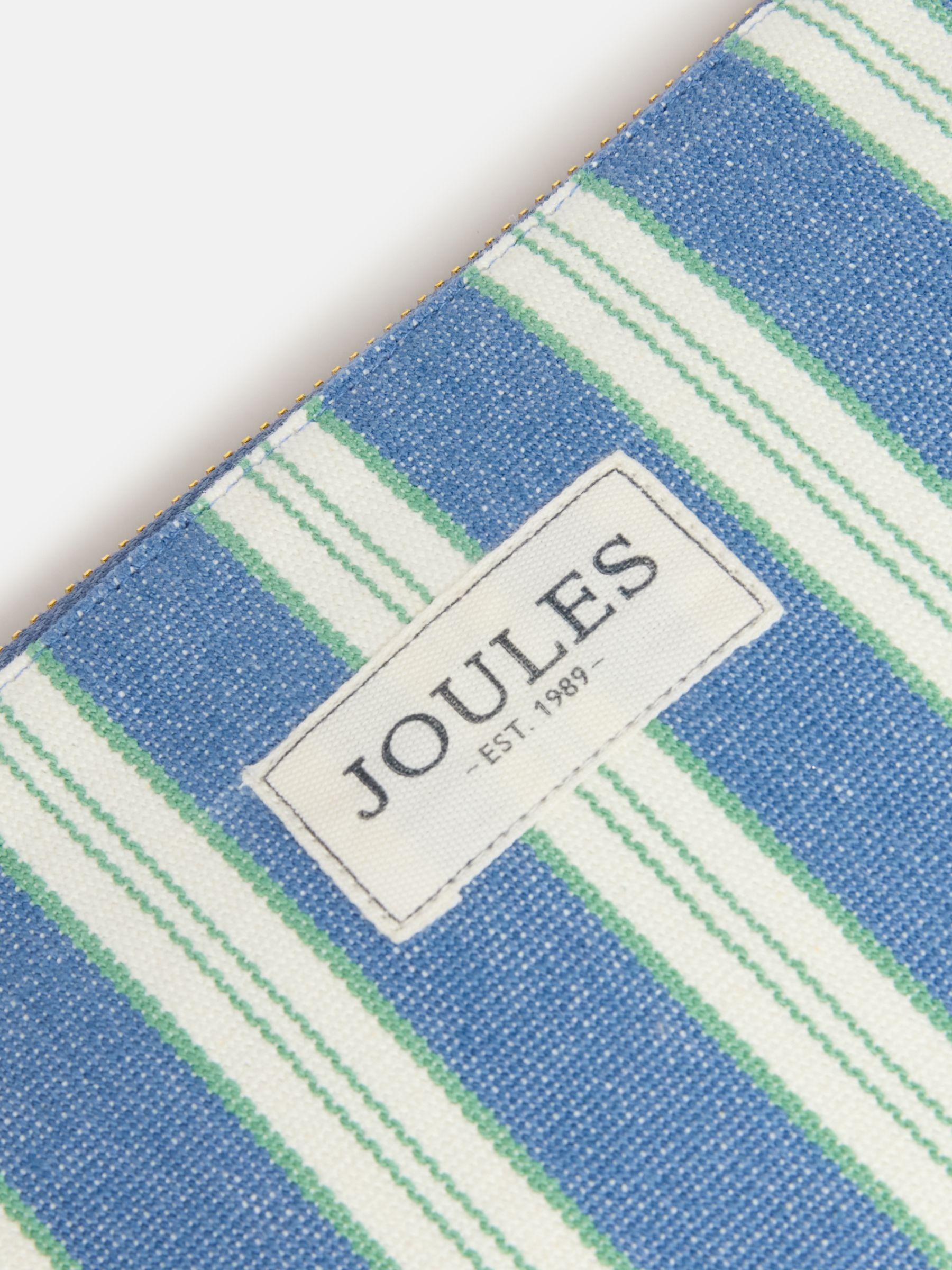 Carrywell Blue & White Striped Zip Pouch - Image 3 of 4