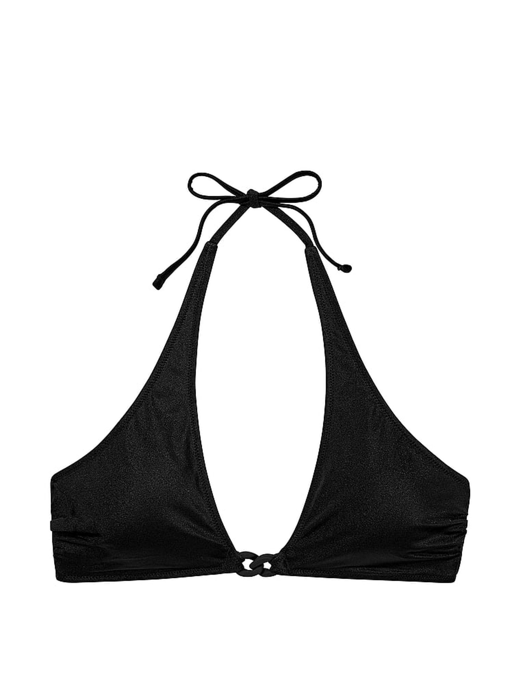 black halter swim top