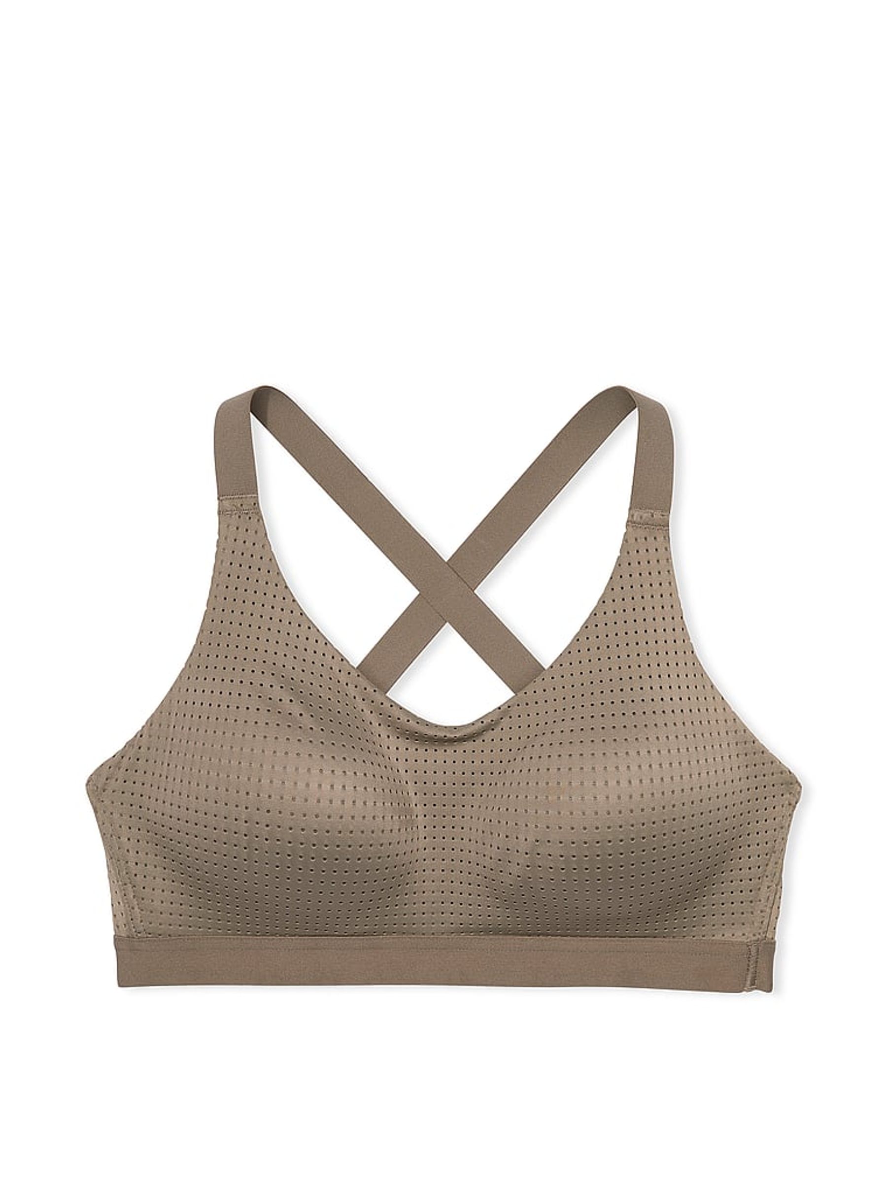 Terra Olive Green Lightweight Mesh Medium Support Sports Bra - Image 3 of 3