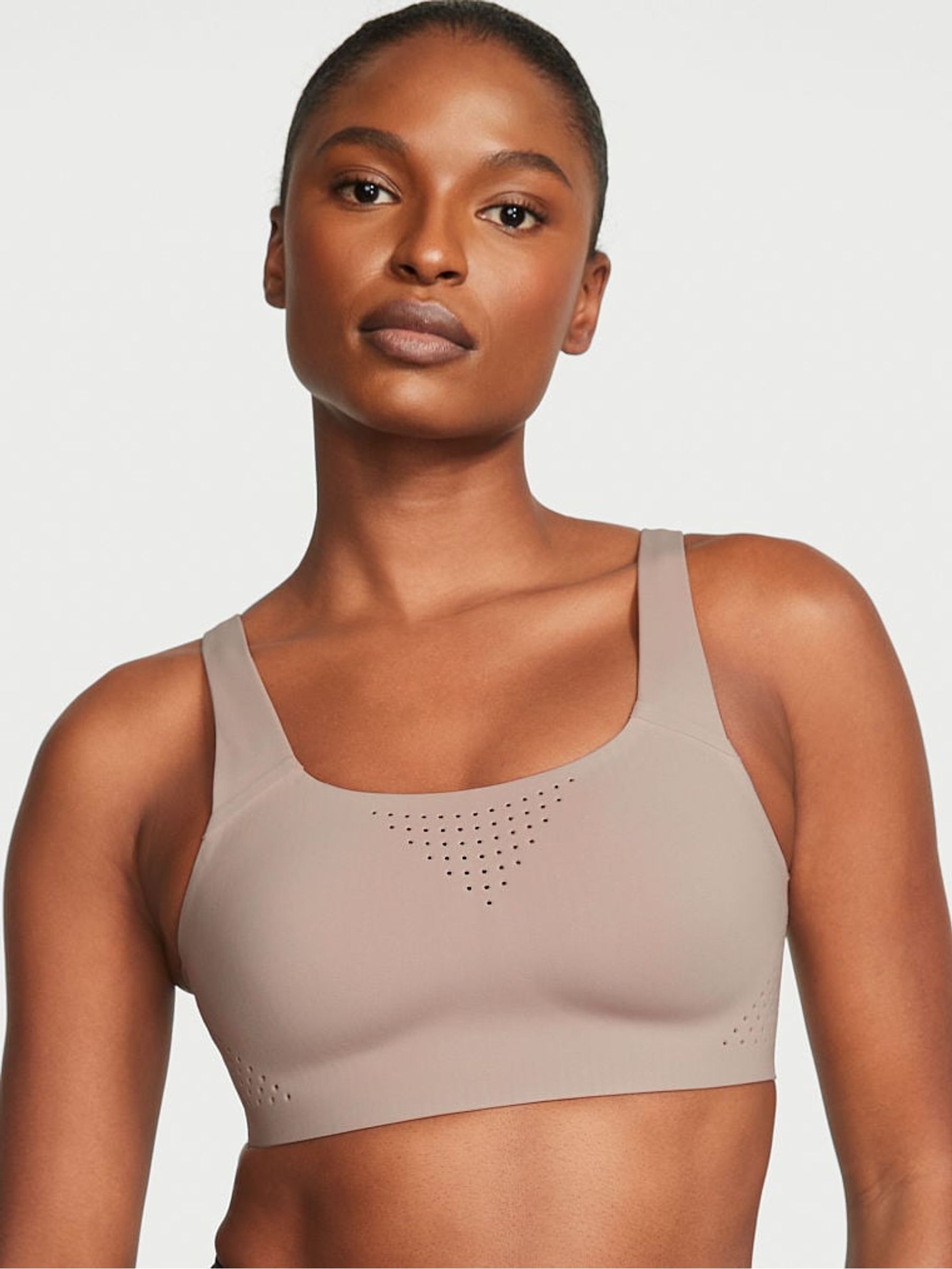Candlelight Rose Pink Back Close Featherweight Max High Support Sports Bra - Image 1 of 5
