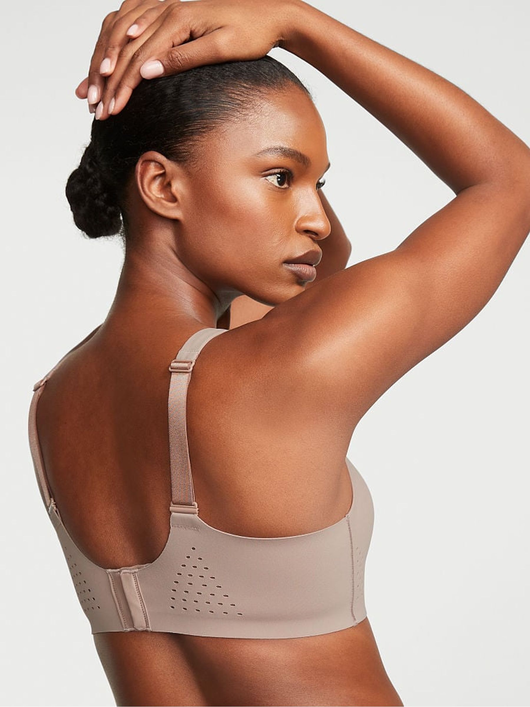 Candlelight Rose Pink Back Close Featherweight Max High Support Sports Bra - Image 2 of 5