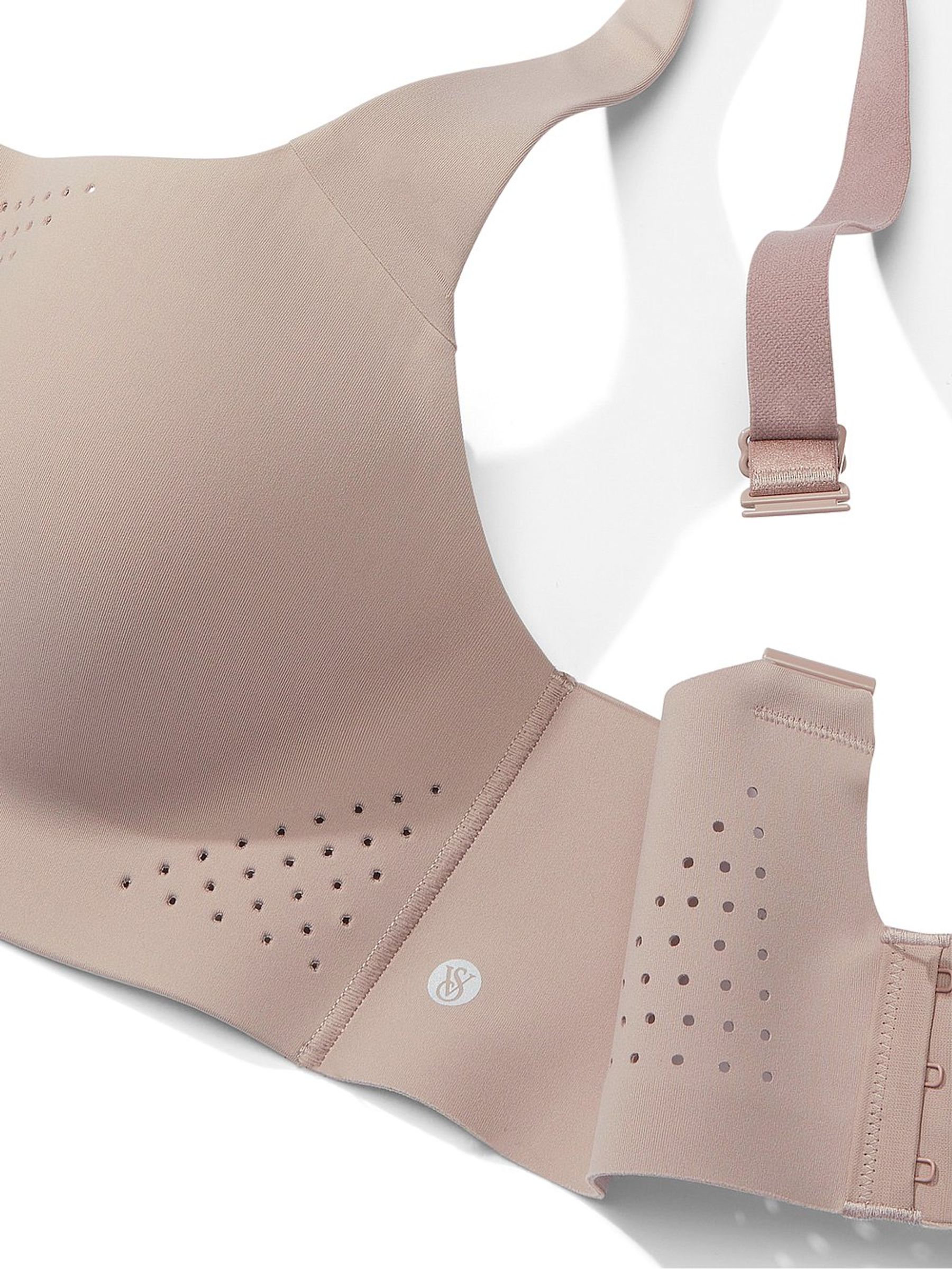 Candlelight Rose Pink Back Close Featherweight Max High Support Sports Bra - Image 4 of 5