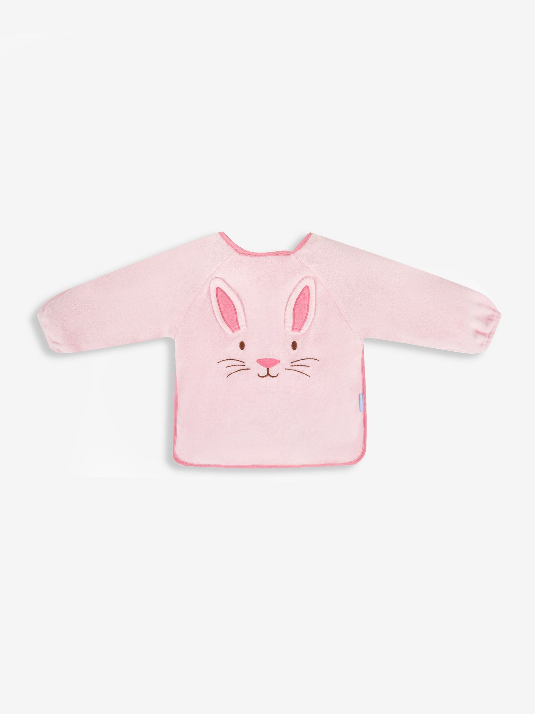 Pink Bunny Towelling Bib - Image 2 of 3