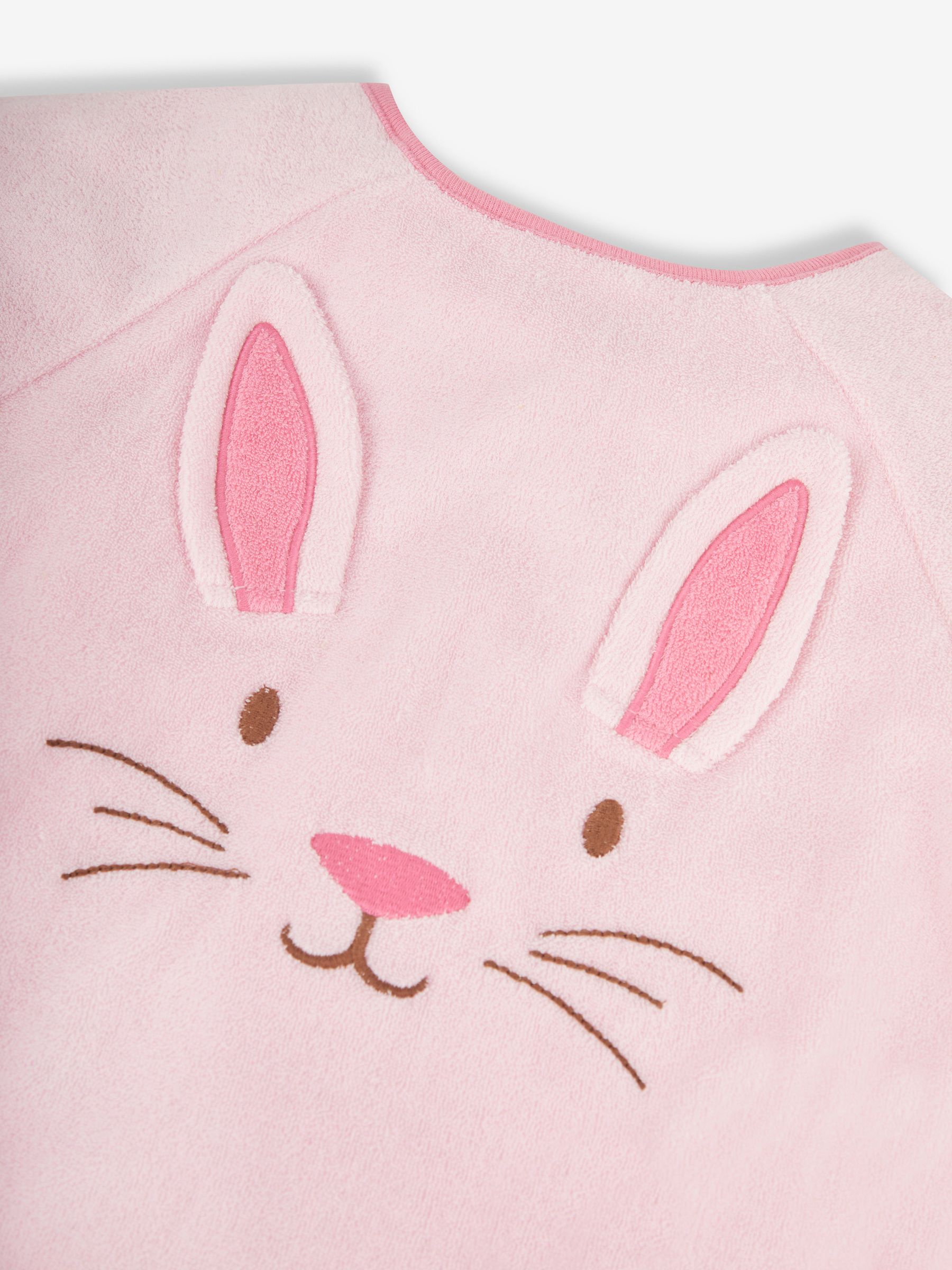 Pink Bunny Towelling Bib - Image 3 of 3