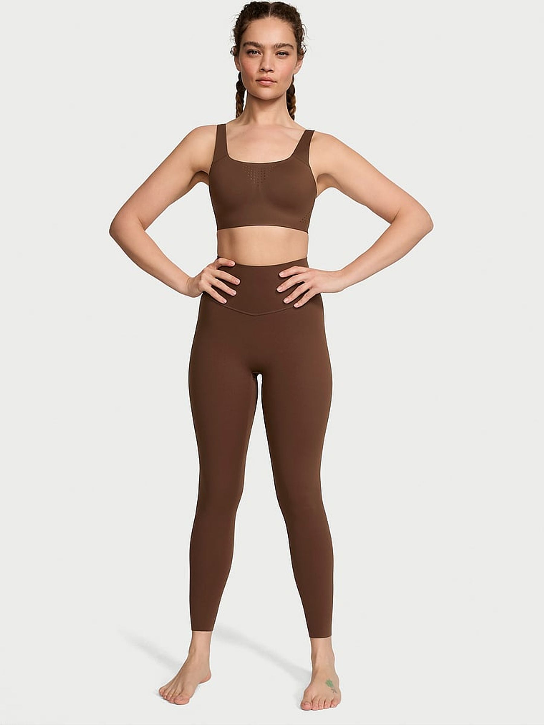 Ganache Brown 7/8 Length VS Elevate Light Compression Leggings - Image 1 of 5