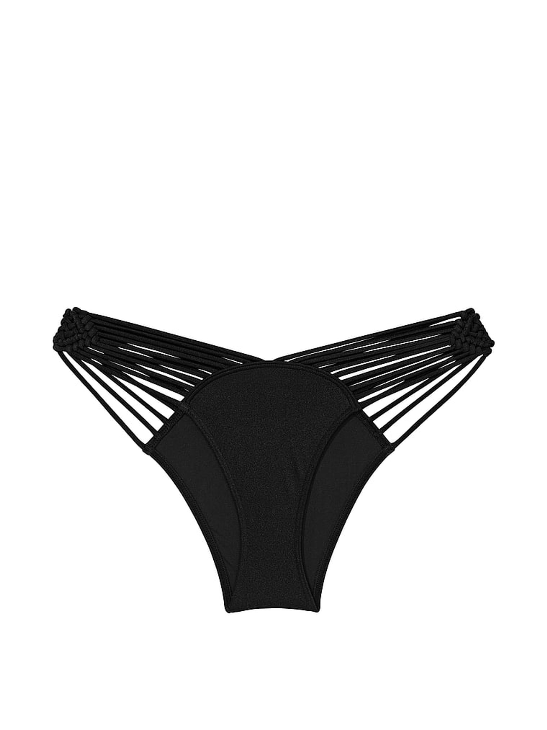 Nero Black Brazilian Archive Macrame Swim Bikini Bottom - Image 3 of 3