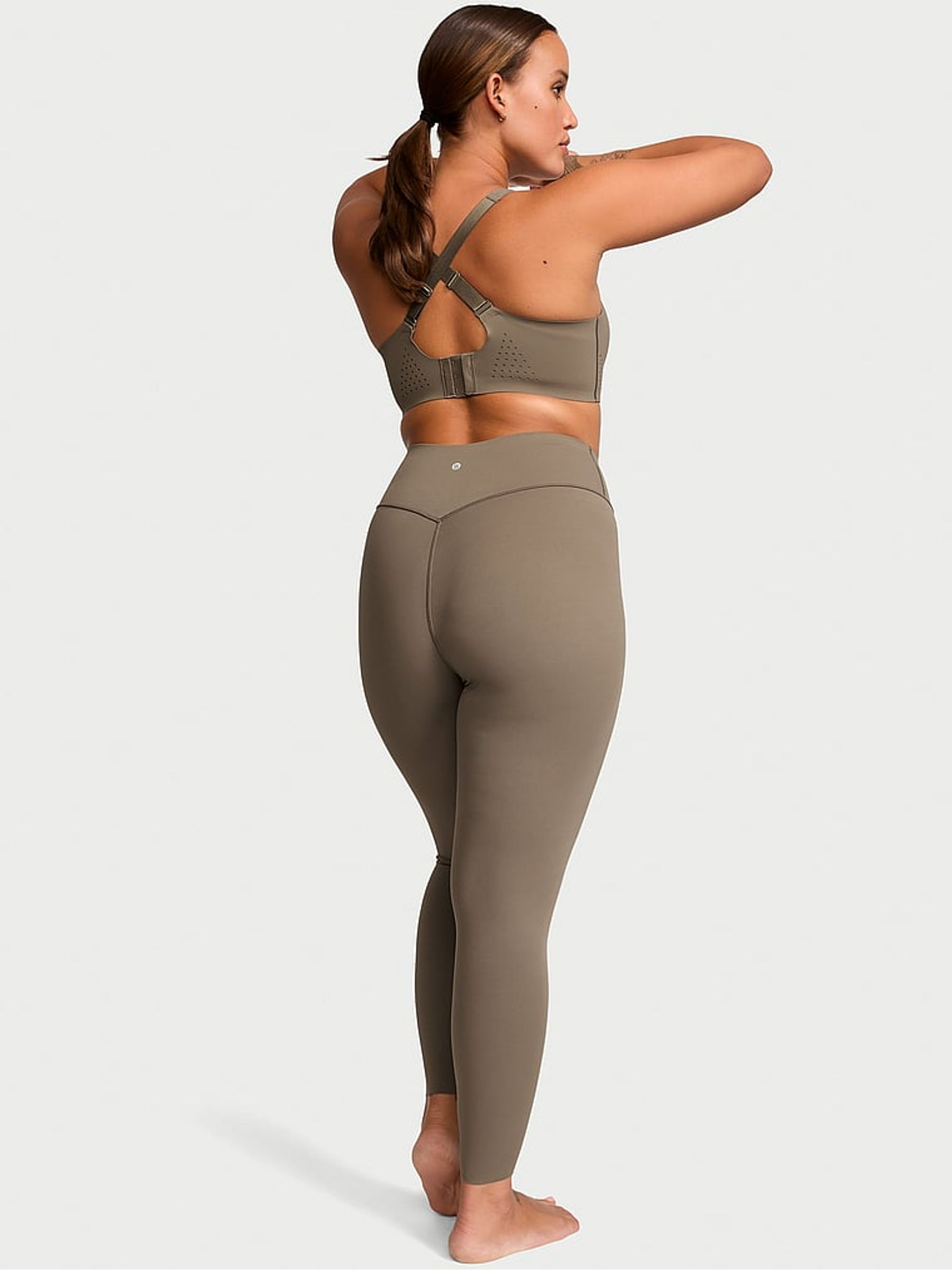 Terra Olive Green 7/8 Length VS Elevate Light Compression Leggings - Image 2 of 4