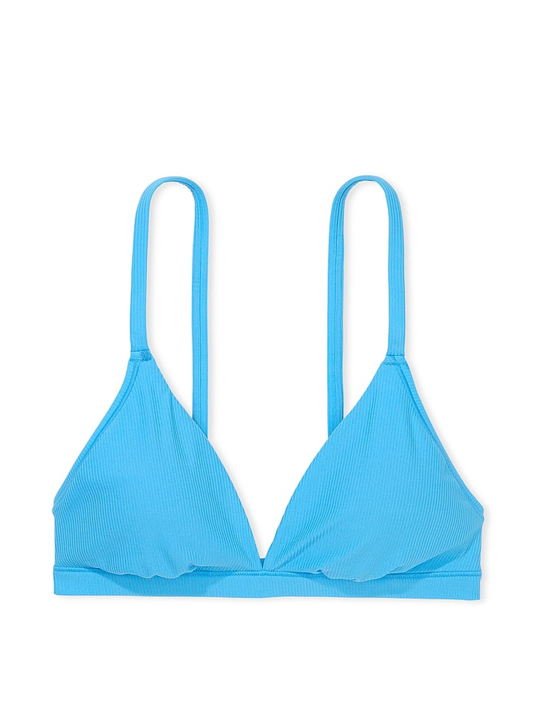 Castaway Blue Rib Triangle Soft Stretch Bralette - Image 3 of 3