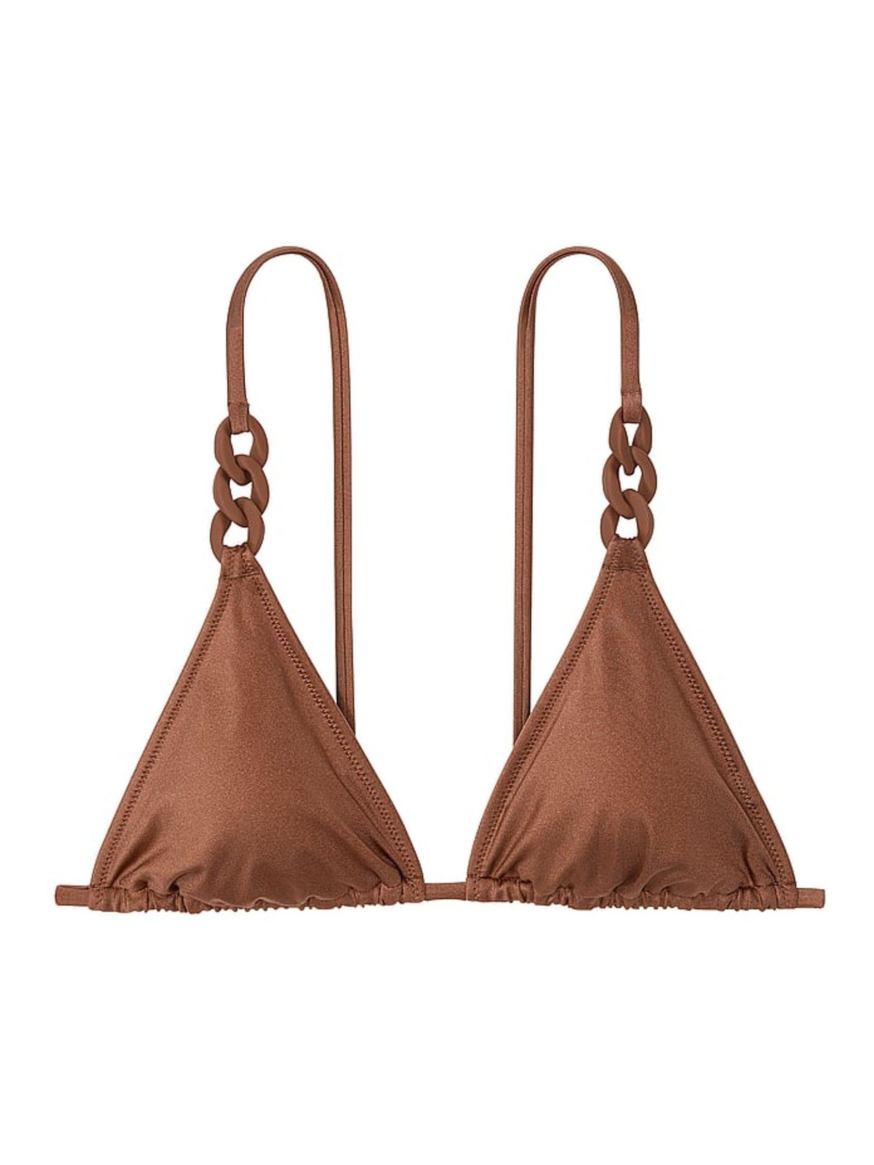 Caramel Brown Triangle Swim Chain Bikini Top - Image 3 of 3