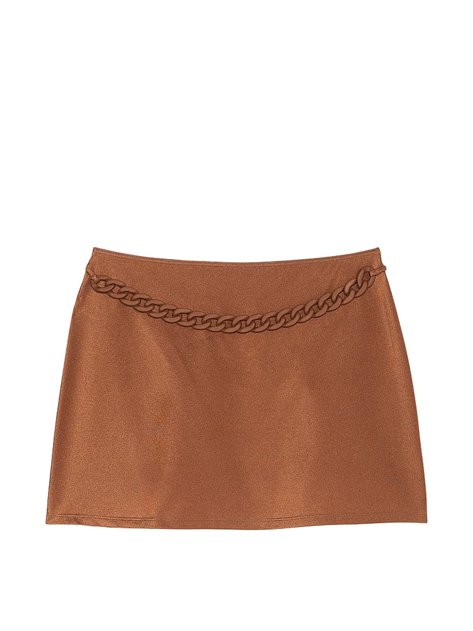 Caramel Brown Swim Chain Mini Skirt - Image 3 of 3