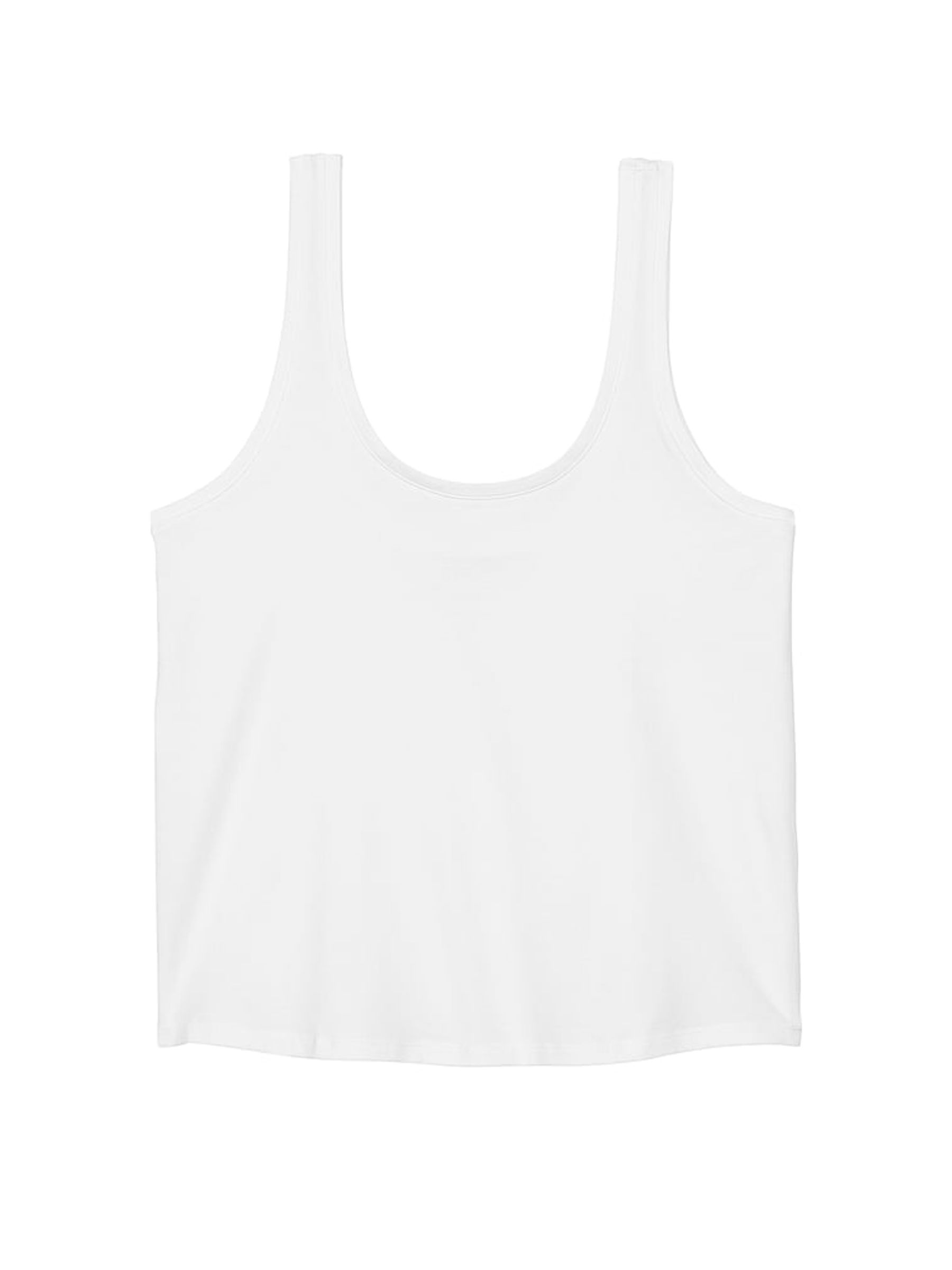 White Cotton Flowy Tank Top - Image 3 of 3