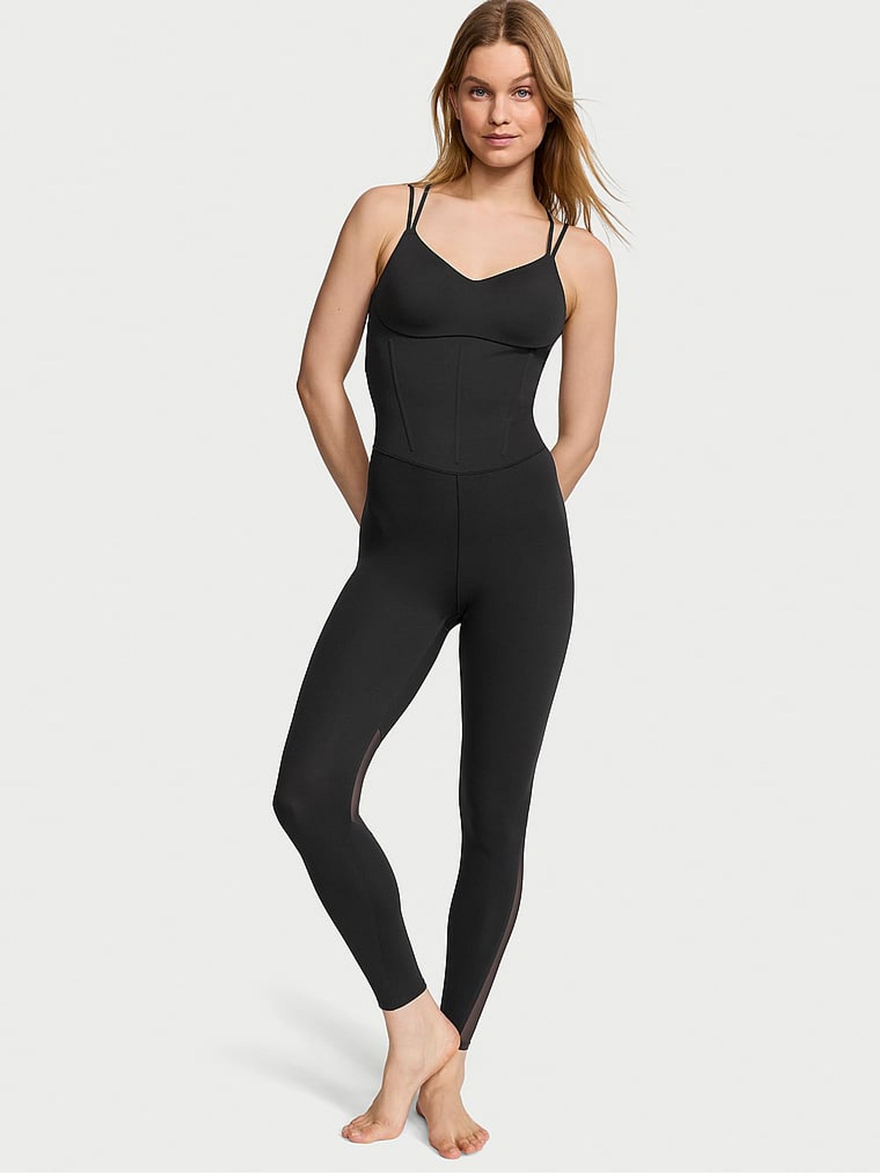 Pure Black VS Elevate Corset Jumpsuit - Image 1 of 3