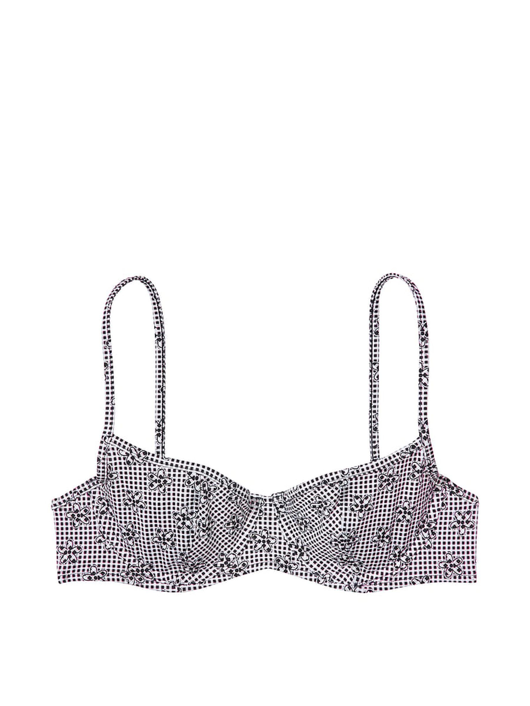 Midnight Meadow Grey Frankies Bikinis Buttercup Scoop Bikini Top - Image 3 of 3