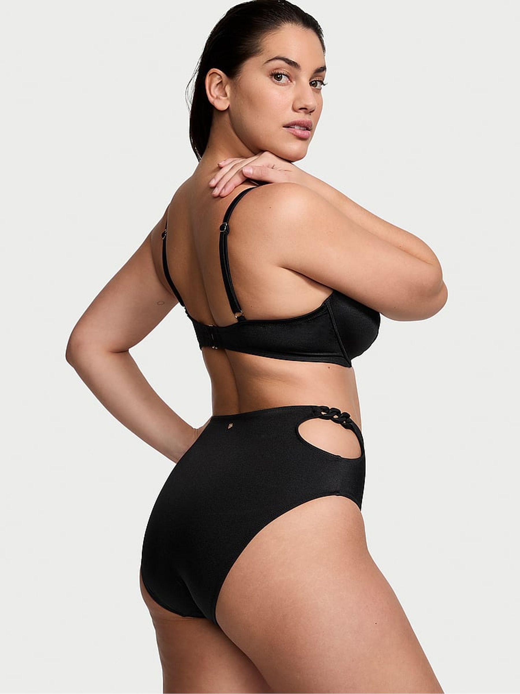 Nero Black Push Up Swim Chain Bikini Top - Image 2 of 3