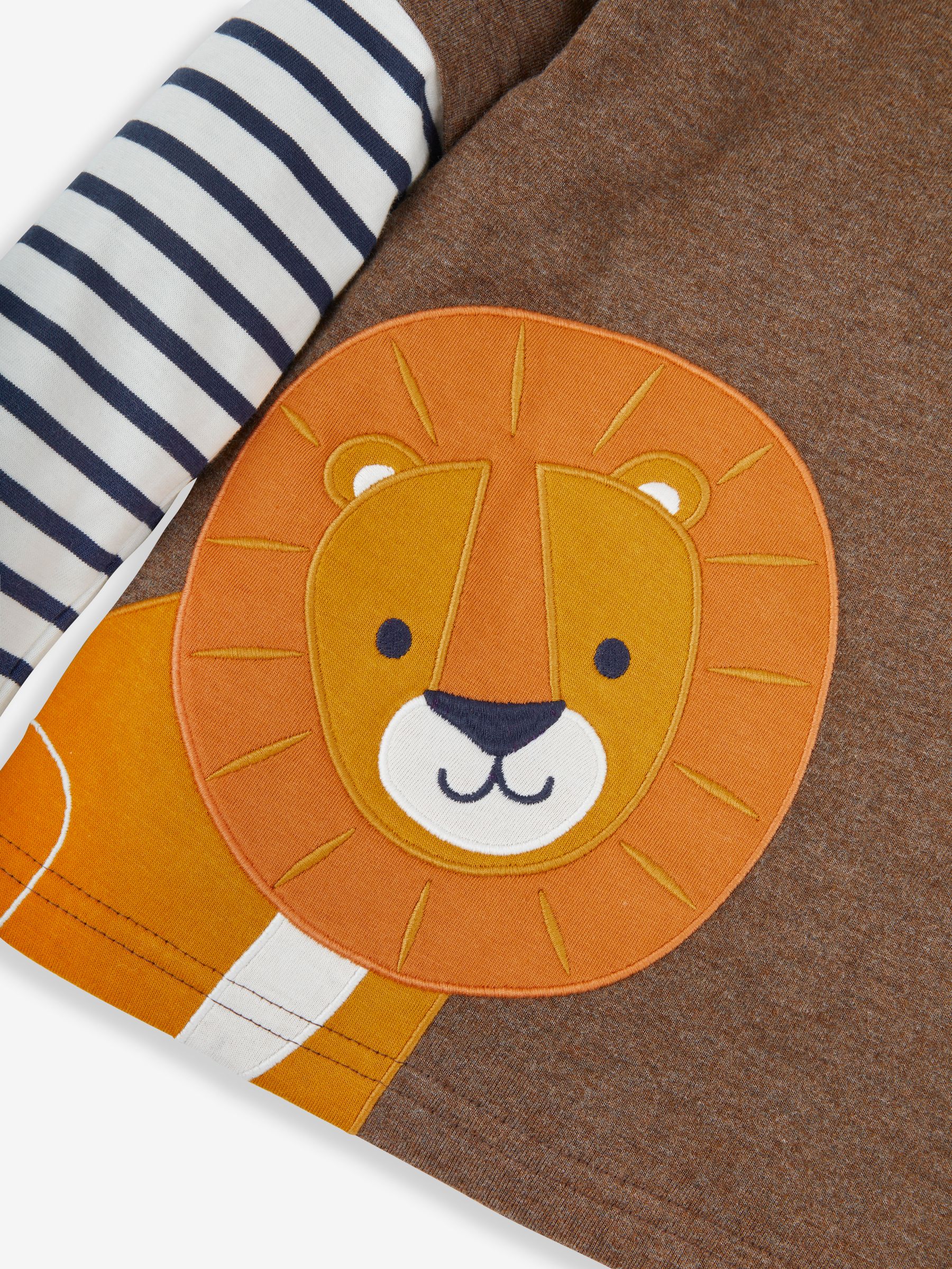 Mocha Lion & Zebra Appliqué Top - Image 3 of 4