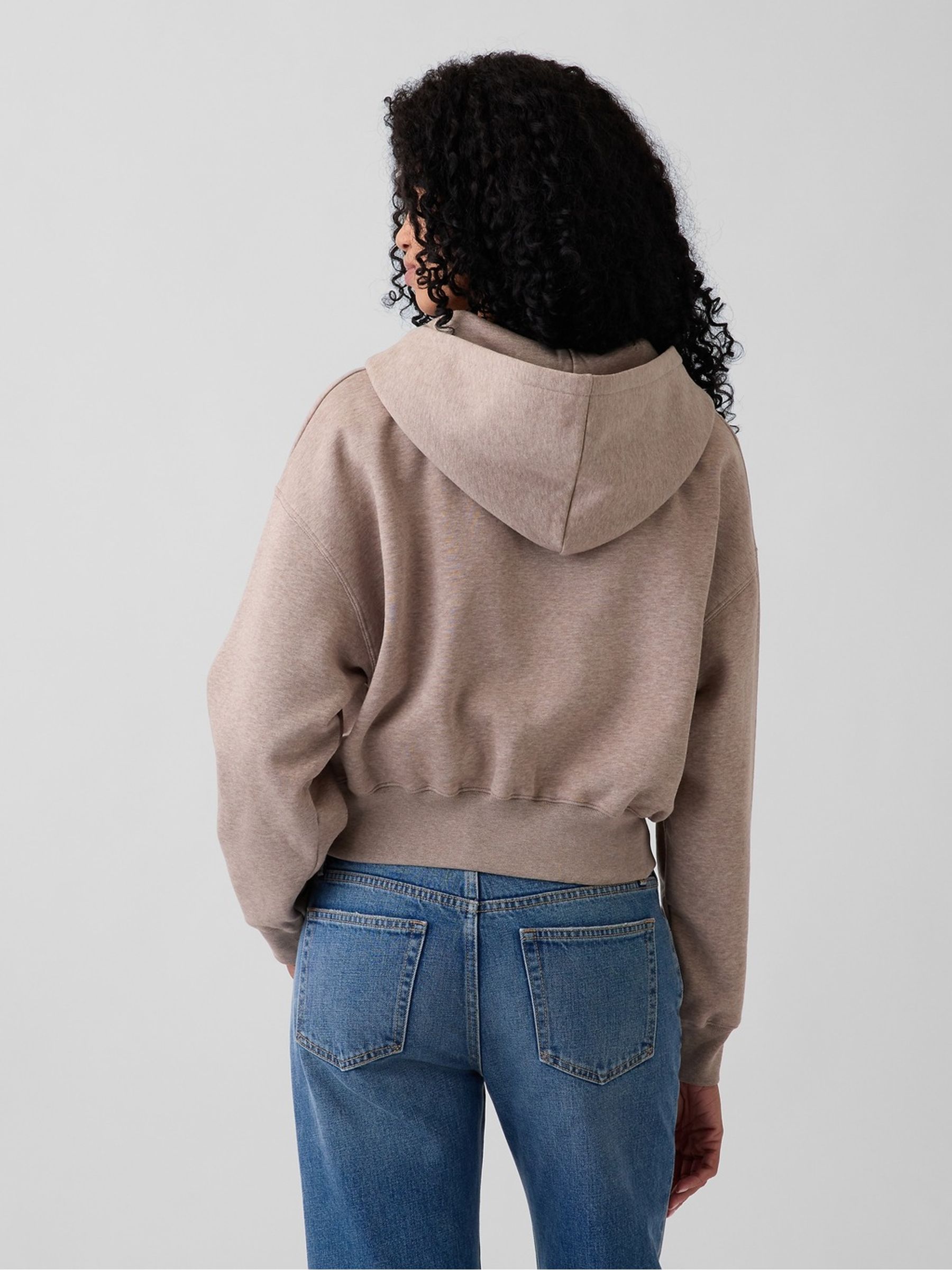 Cool Brown VintageSoft Wedge Zip-up Hoodie - Image 4 of 6