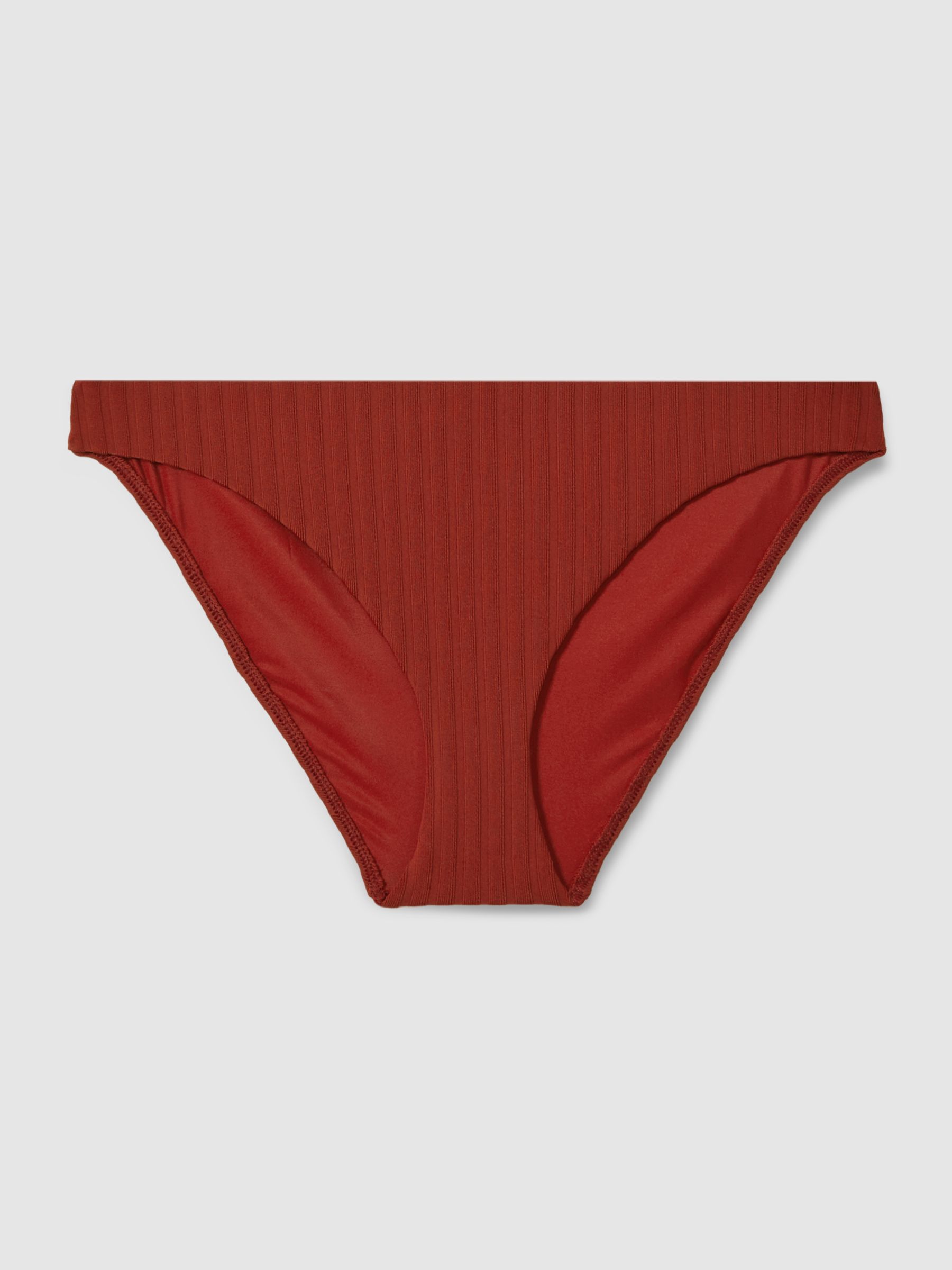 Underwear Ribbed Bikini Bottoms in Dark Magma Red - Image 1 of 2 Underwear Ribbed Bikini Bottoms in Dark Magma Red - Image 1 of 2
