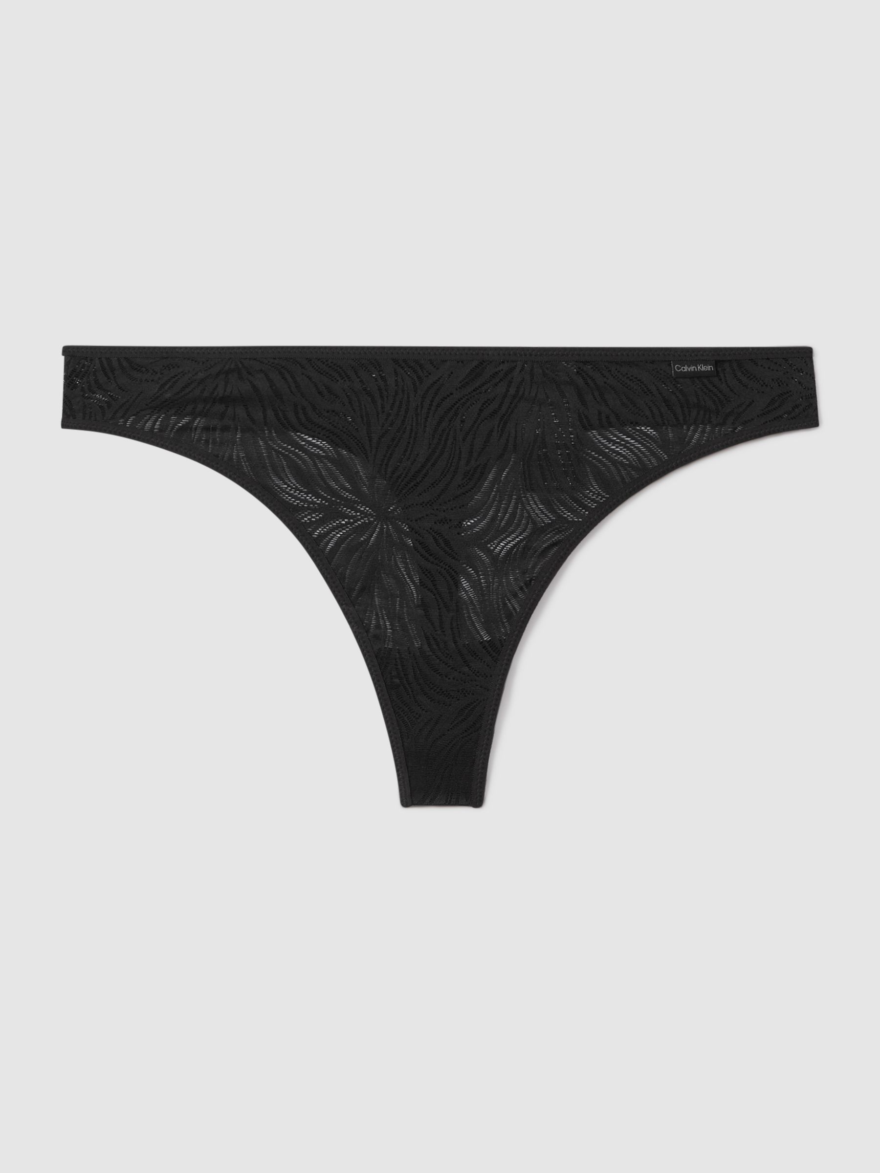 Calvin Klein Underwear Lace Thong in Black - Image 2 of 5