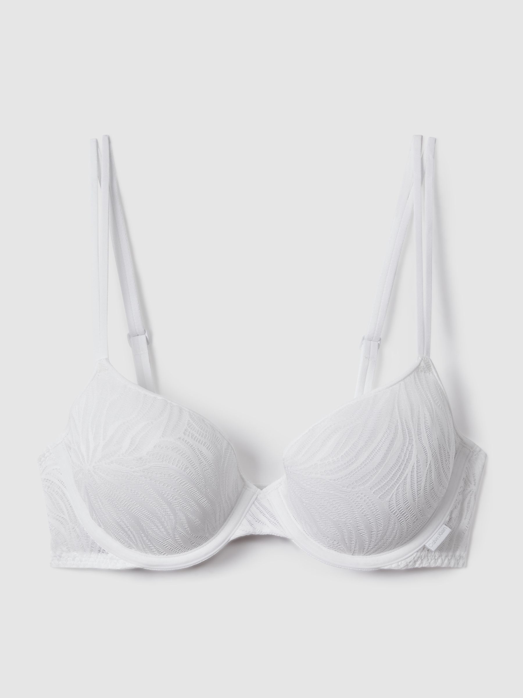 Underwear Microfibre Lace Bra in White - Image 2 of 5