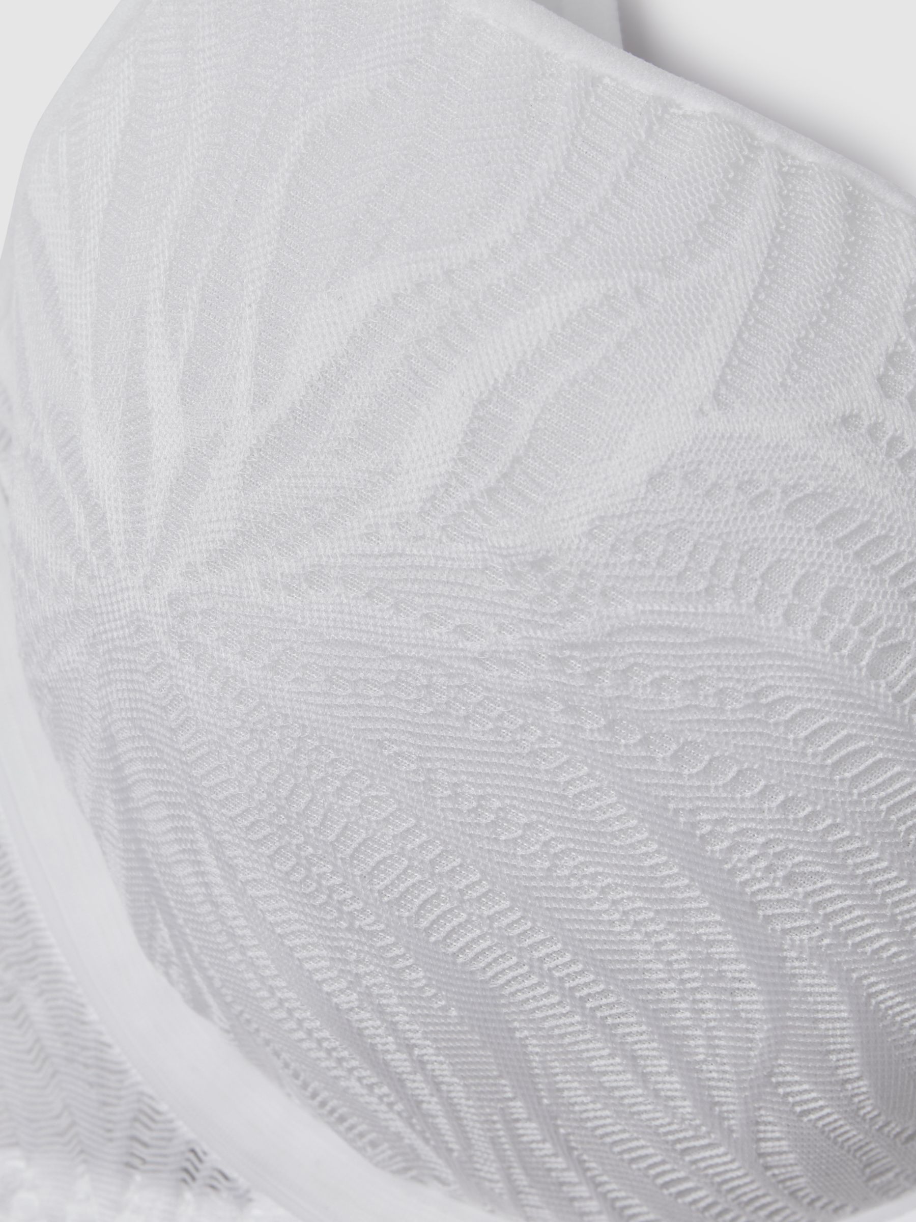 Underwear Microfibre Lace Bra in White - Image 5 of 5
