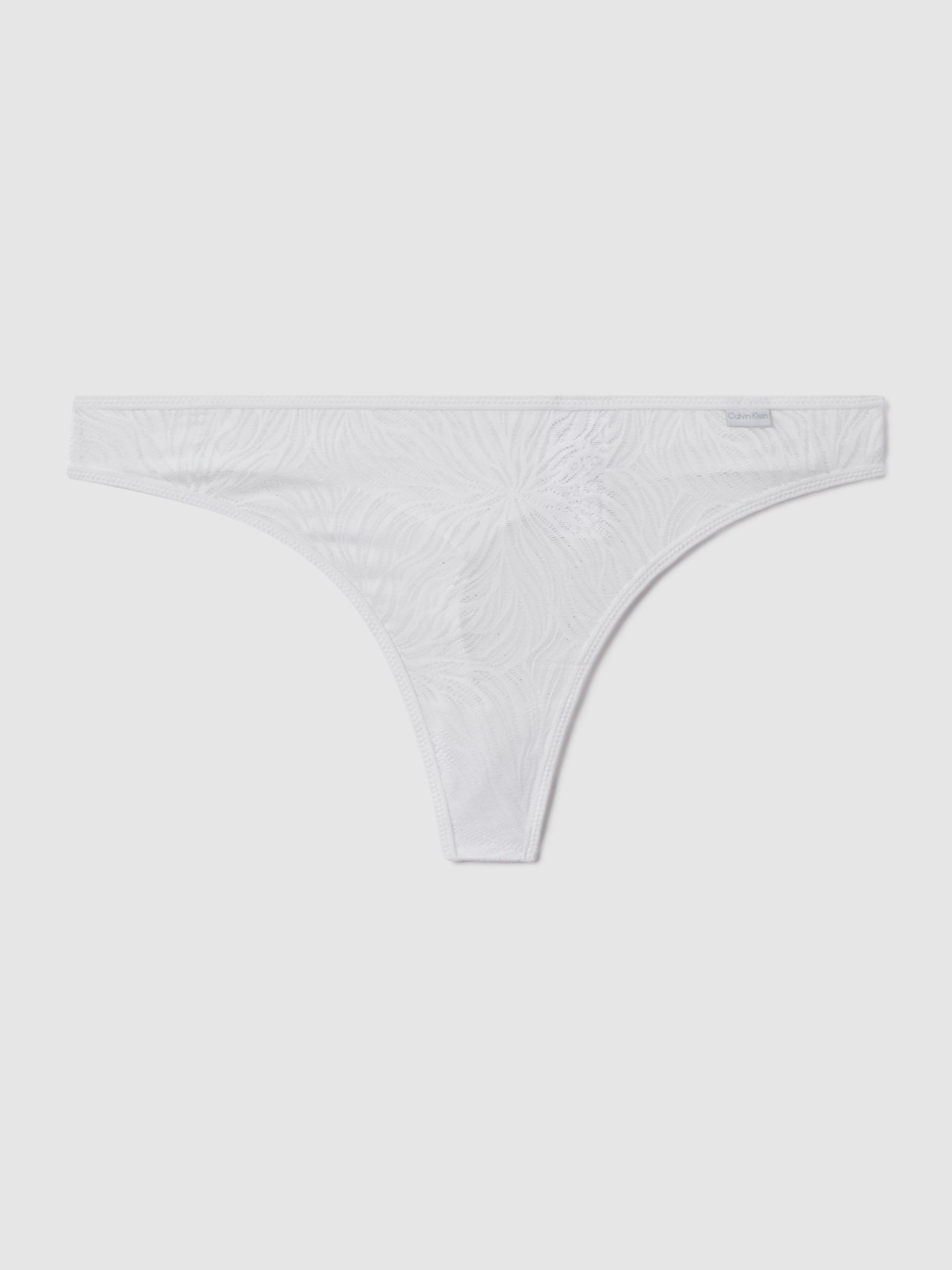Calvin Klein Underwear Lace Thong in White - Image 3 of 5