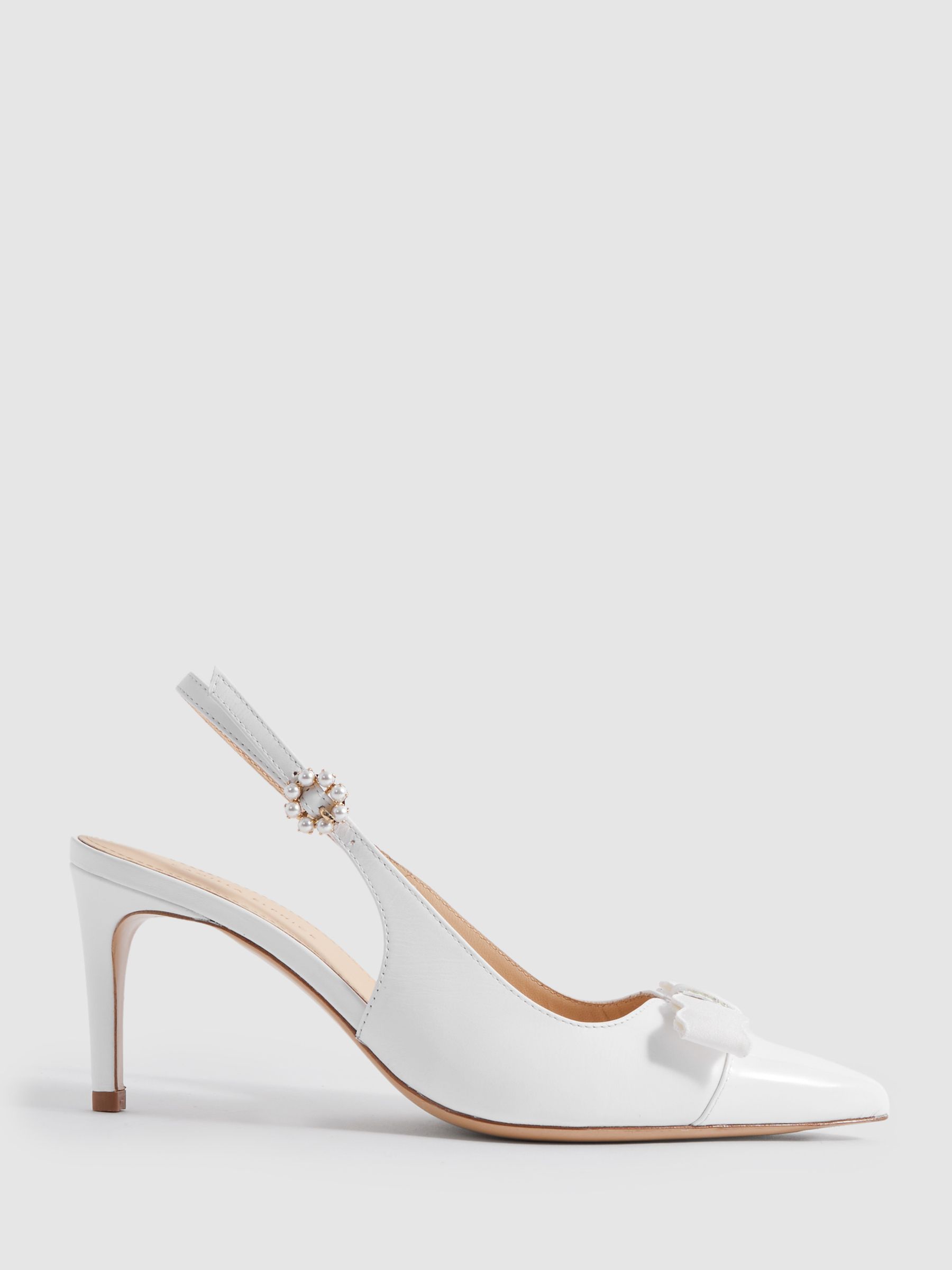 Camilla Elphick Slingback Heels in White - Image 1 of 5