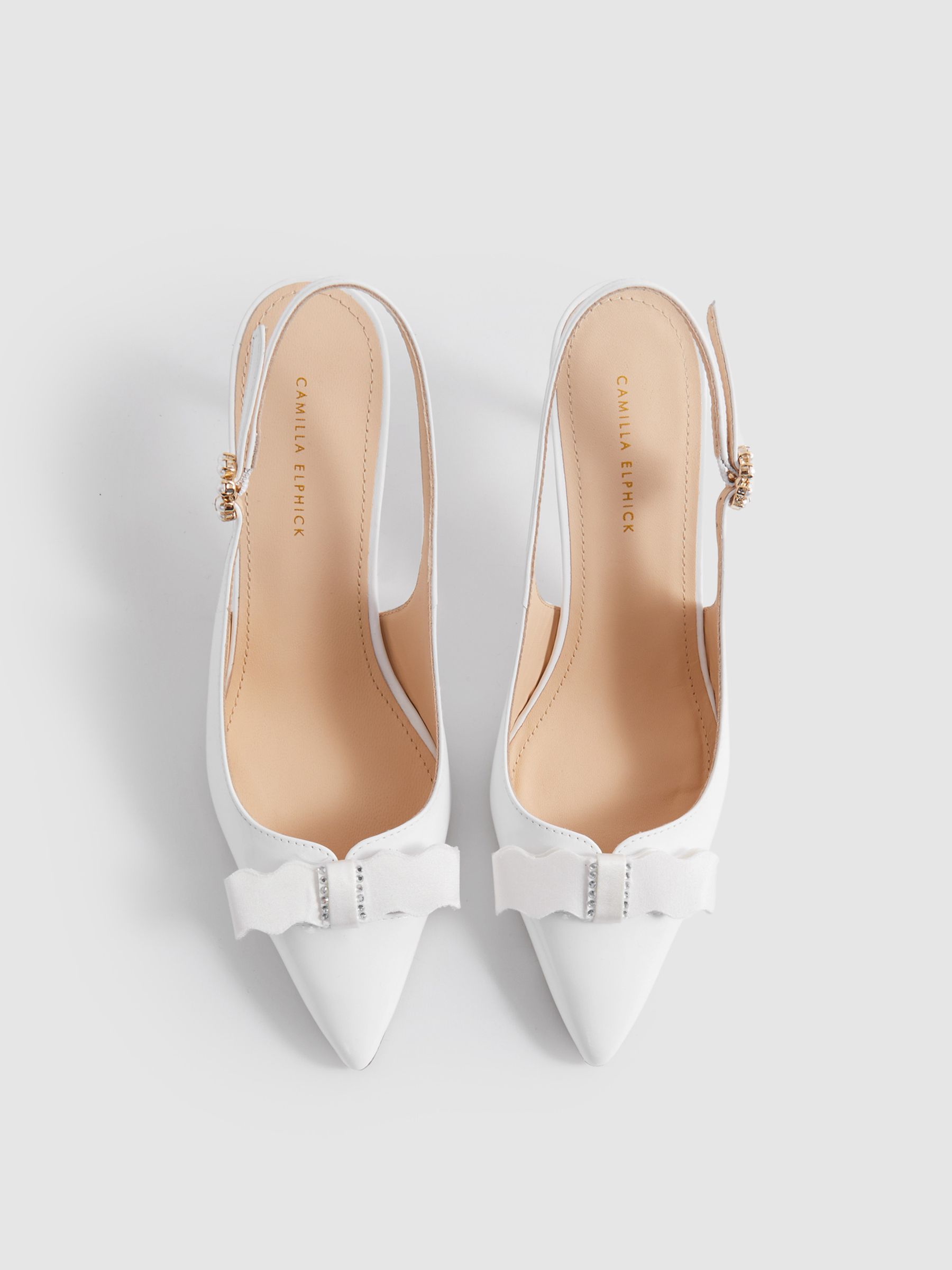 Camilla Elphick Slingback Heels in White - Image 3 of 5