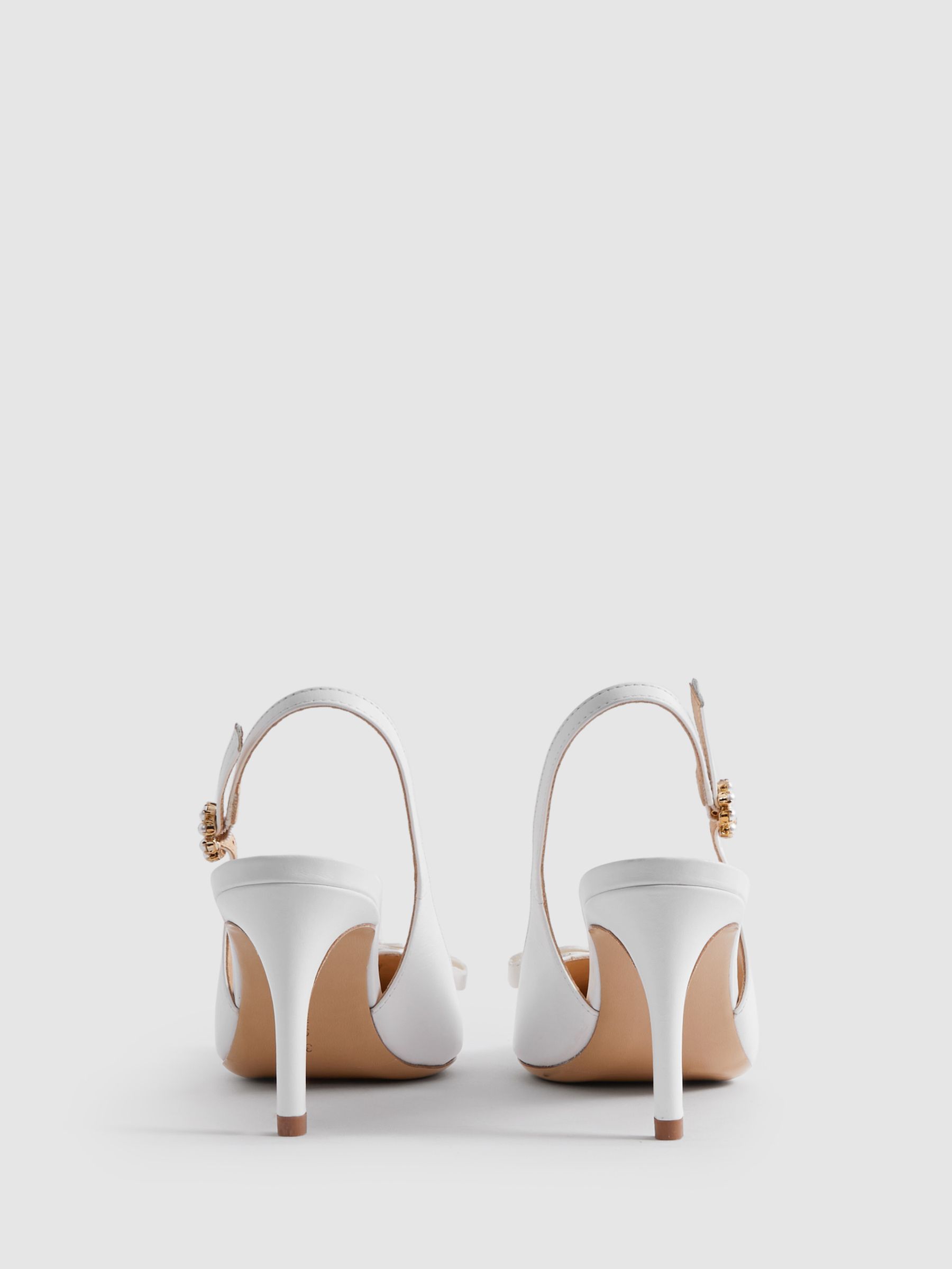 Camilla Elphick Slingback Heels in White - Image 4 of 5