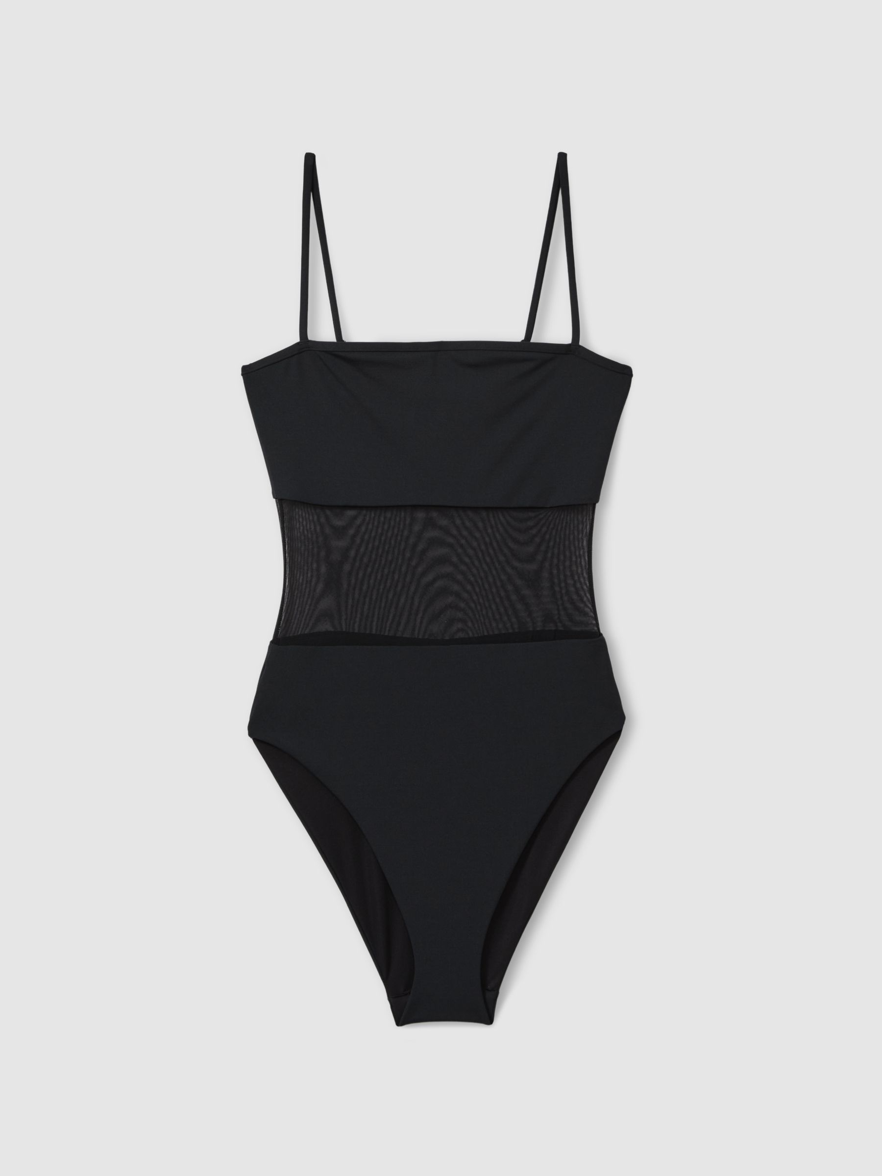 Underwear Mesh Swimsuit in Black - Image 1 of 2