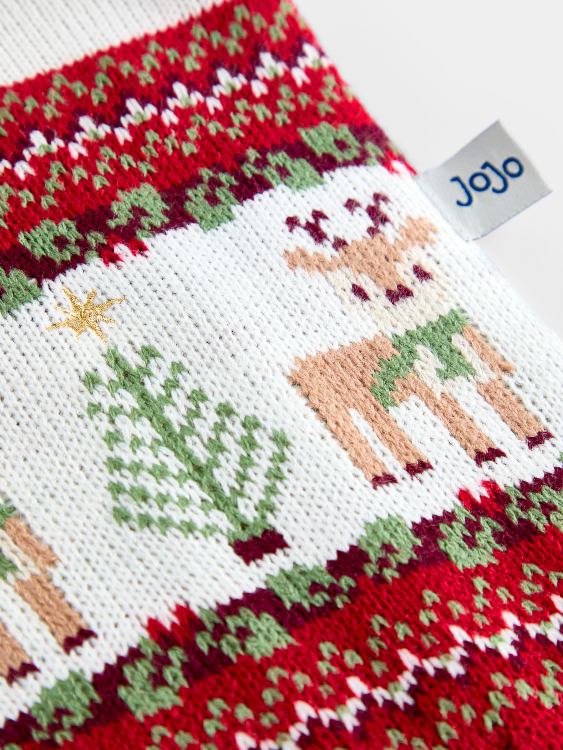Red Reindeer Fairisle Knitted Christmas Stocking - Image 3 of 4