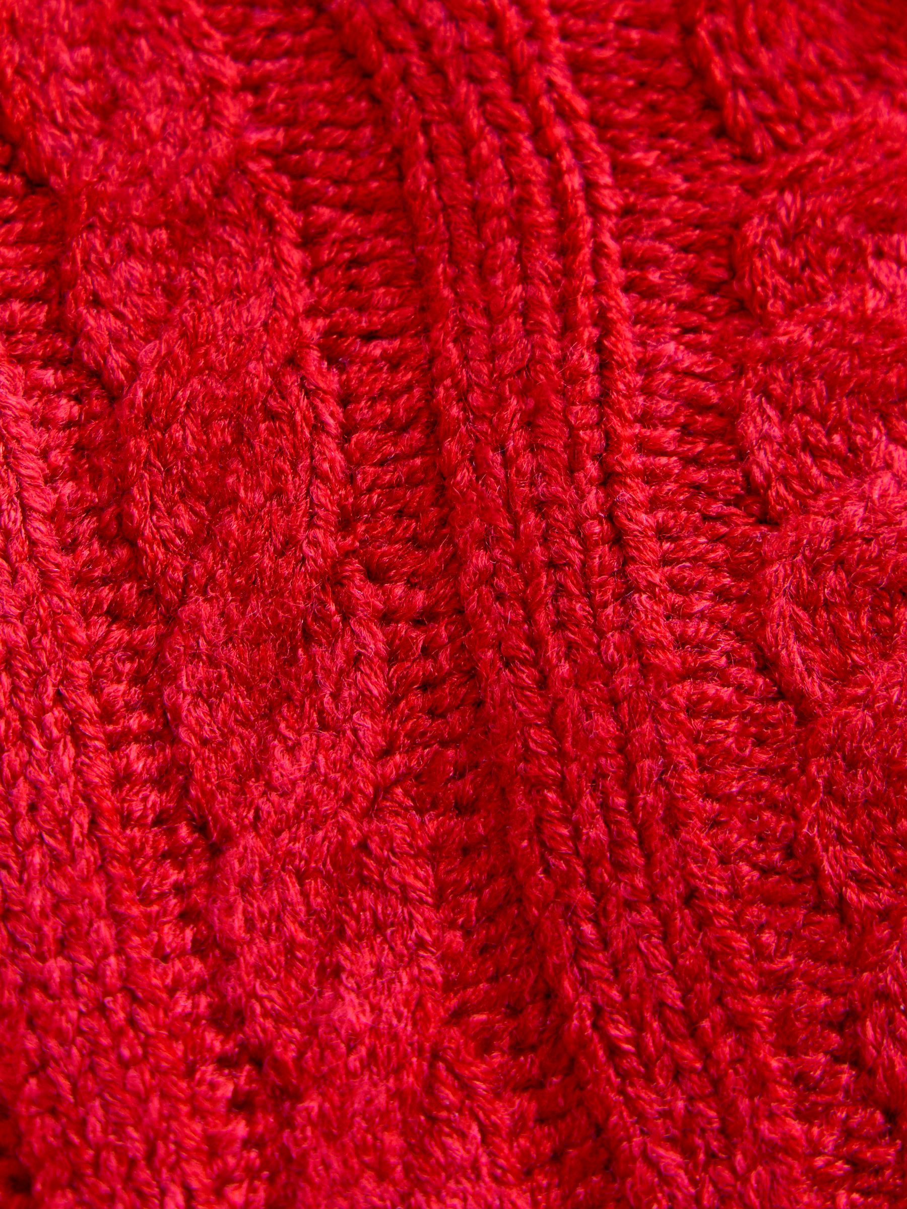 Red Reindeer Fairisle Knitted Christmas Stocking - Image 4 of 4