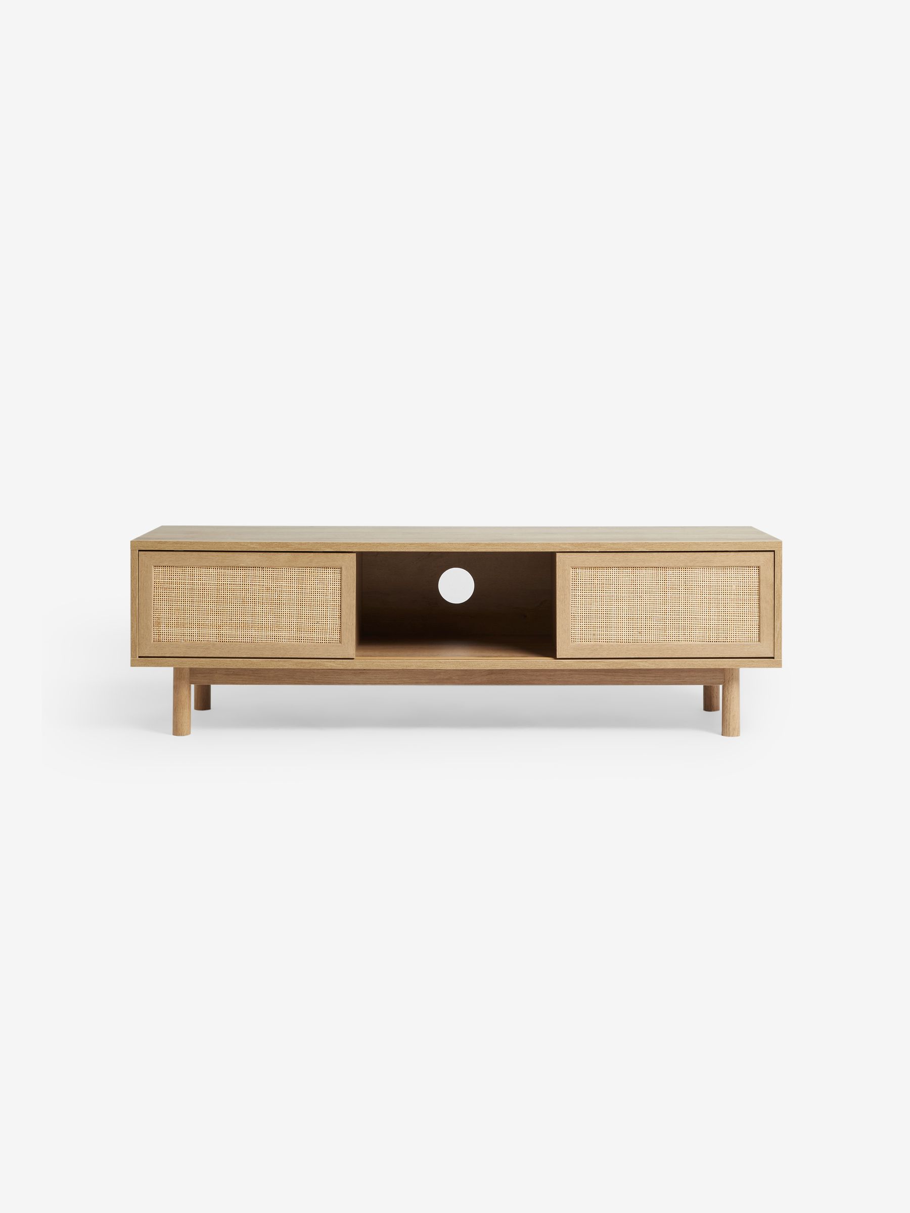 Pavia Rattan Wide Up to 50 Inch TV Unit in Oak Effect 1 - Image 5 of 5