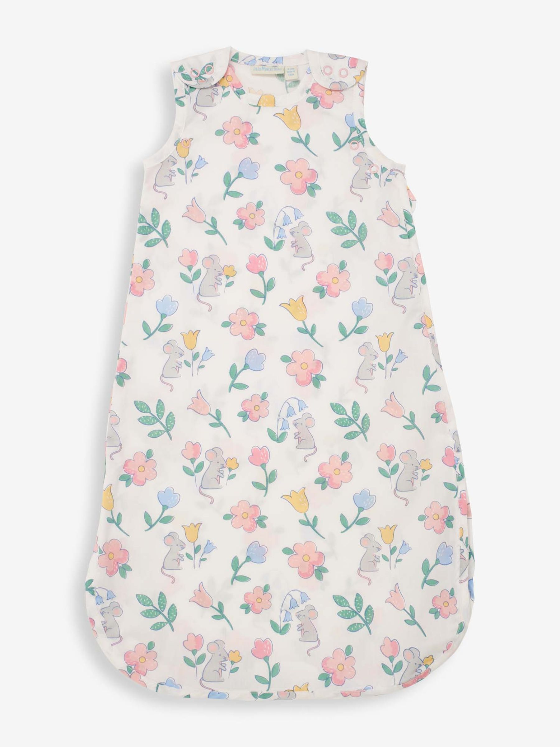 Pink Mouse Floral Print 1 Tog Baby Sheet Sleeping Bag - Image 3 of 4