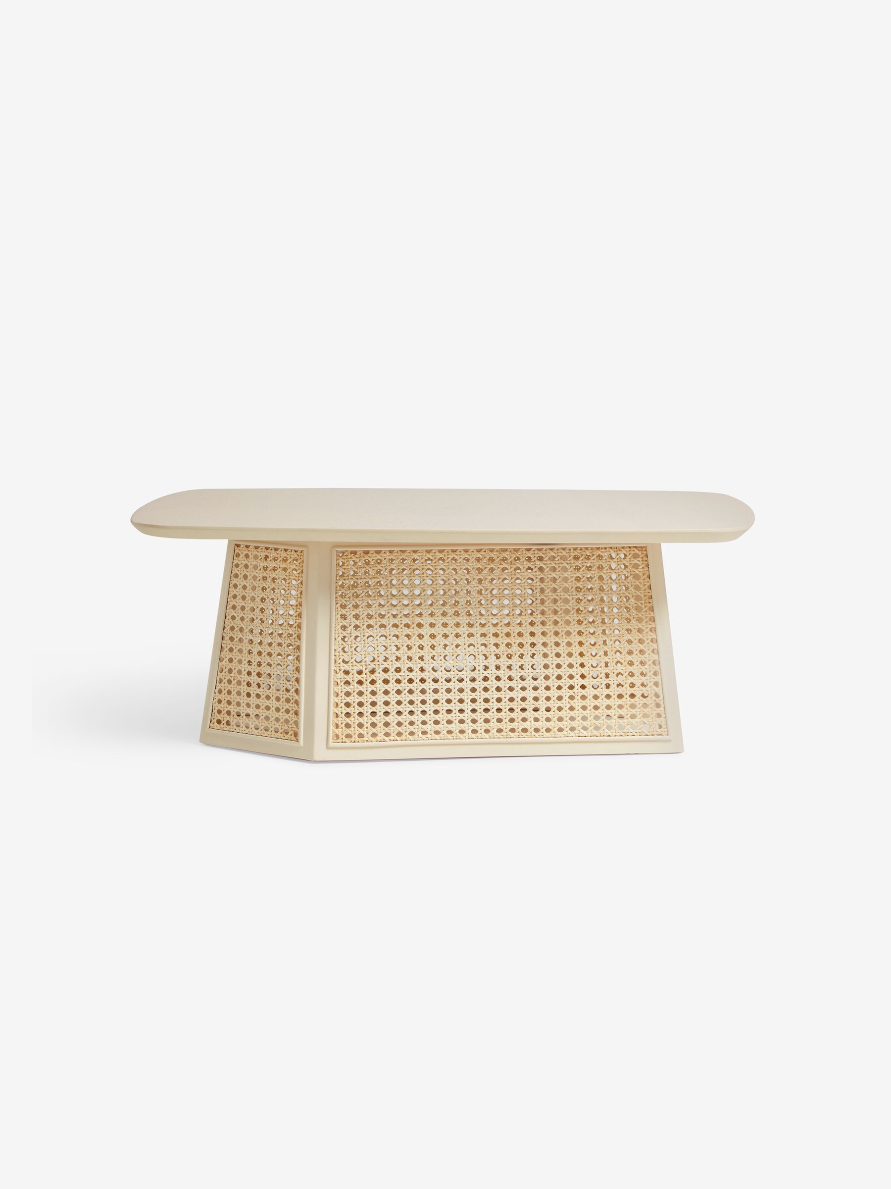Luca Cane Coffee Table in Ecru White - Image 6 of 6