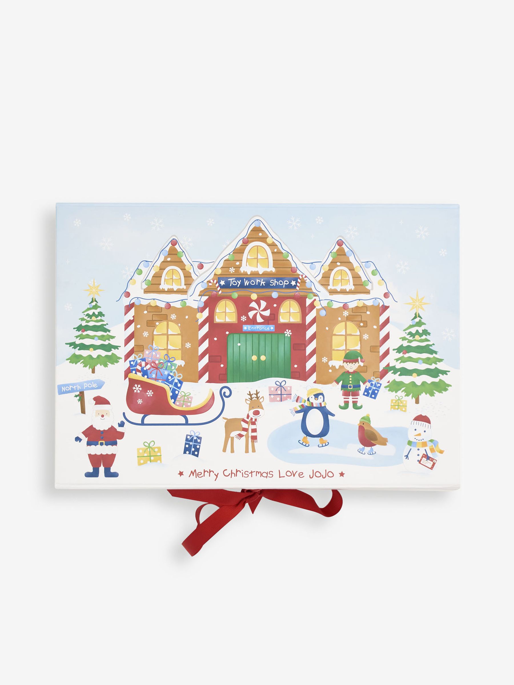 Red Medium Christmas Gift Box - Image 1 of 2