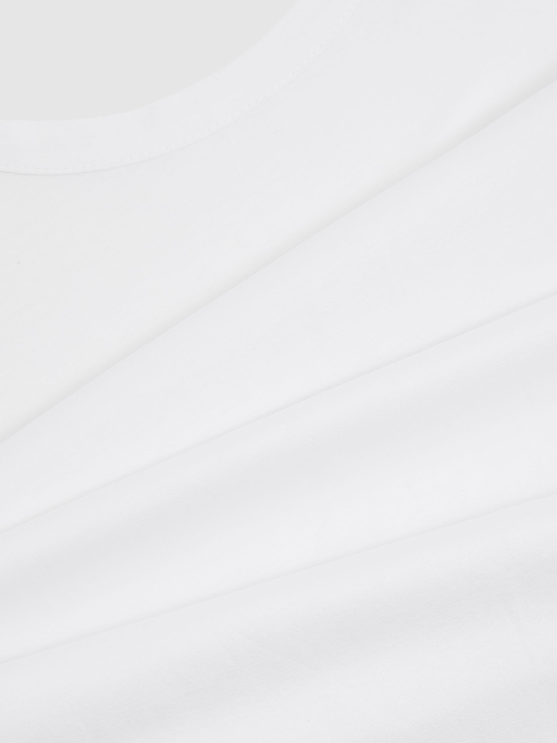 Cotton Crew Neck T-Shirt in White - Image 6 of 6