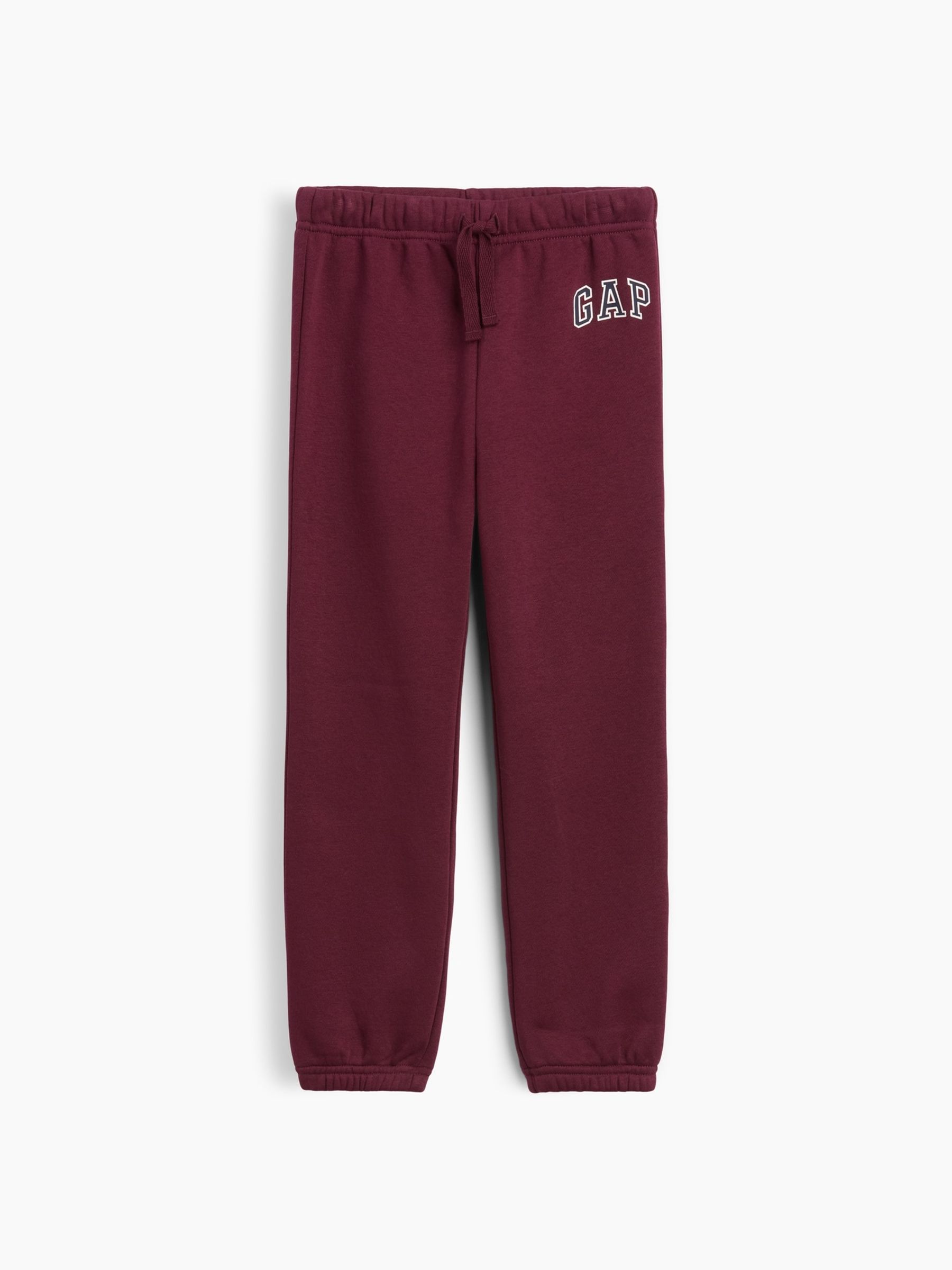 Burgundy Relaxed Pull On Logo Joggers - Image 1 of 3