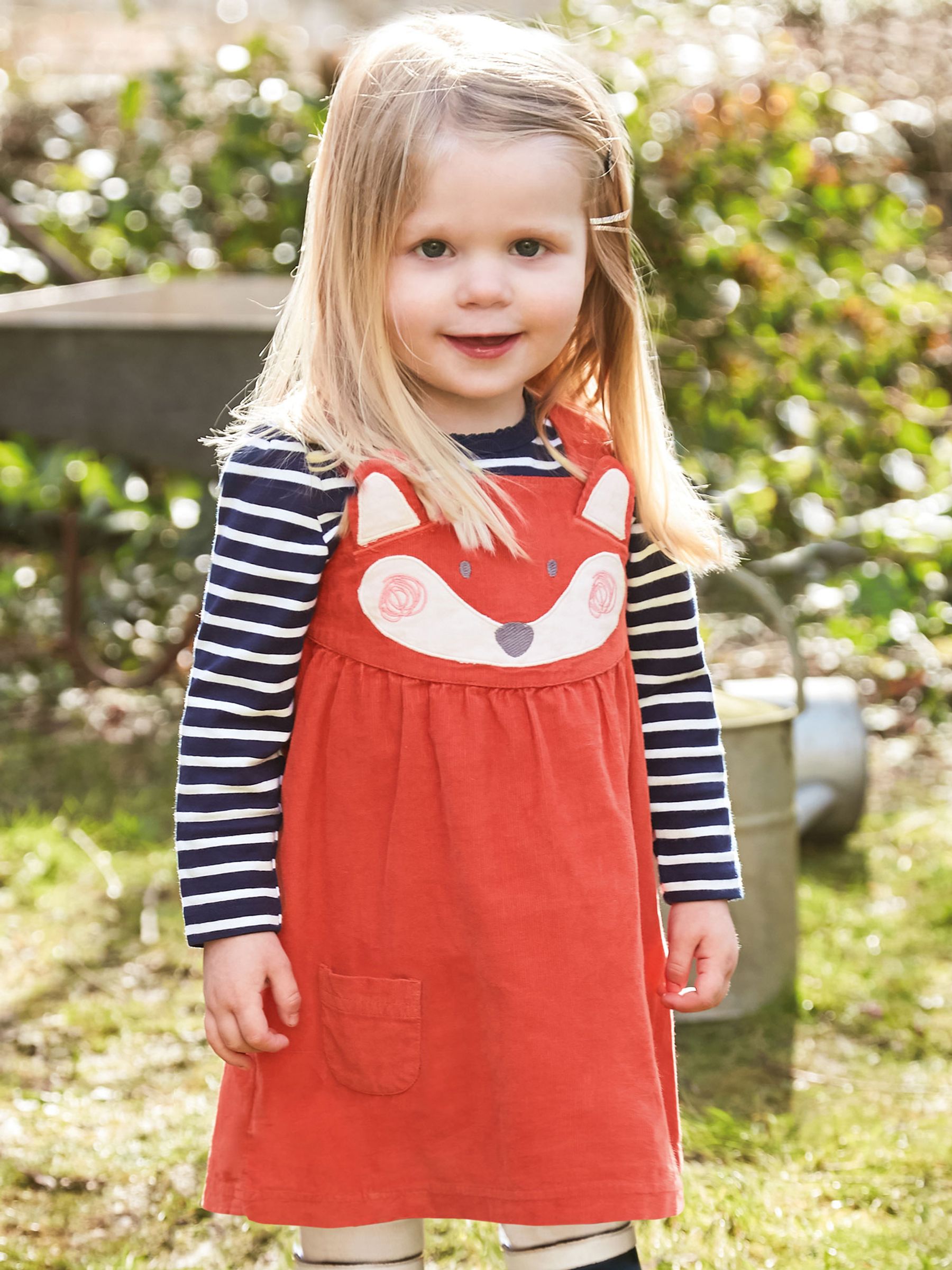 Rust Girls' Fox Cord Pinafore Dress - Image 2 of 2